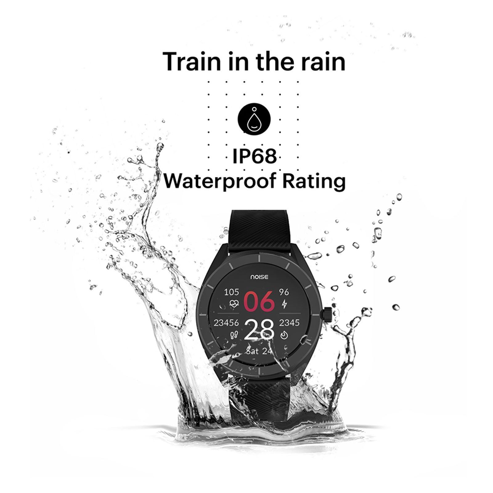 noise NoiseFit Endure Smart Watch with 9 Sports Modes (32.5mm TFT LCD Display, IP68 Water Resistant, Charcoal Black Strap)_17