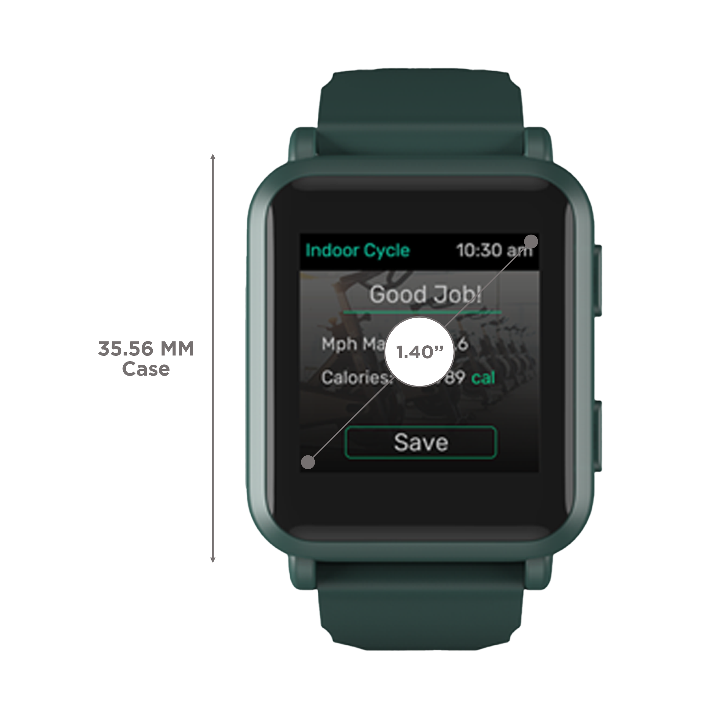 noise ColorFit Nav Smartwatch with Activity Tracker (35.56mm LCD Display, IP68 Water Resistant, Camo Green Strap)_3