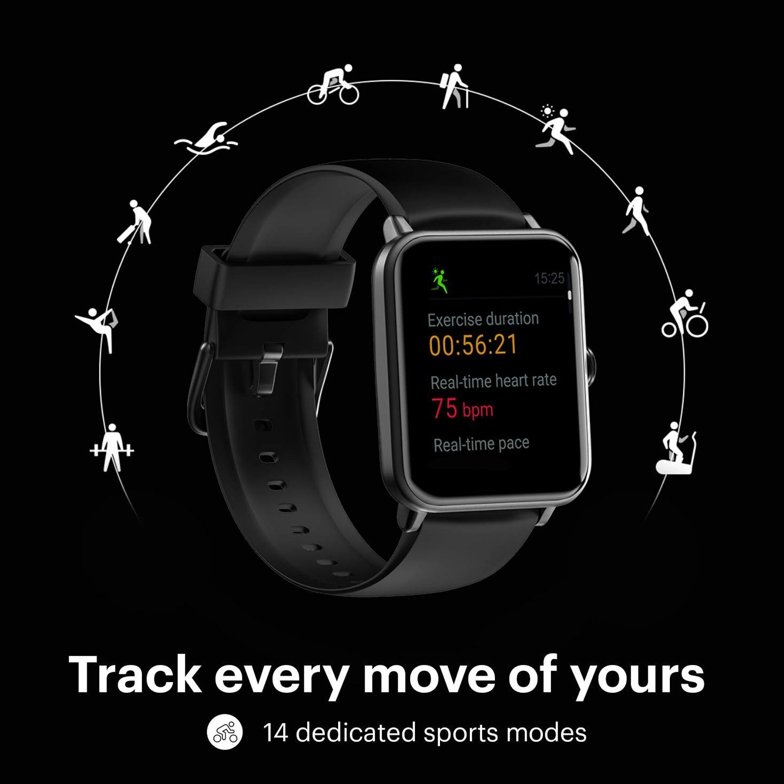 noise ColorFit Pro 3 Smartwatch with Activity Tracker (39.37mm TFT LCD Display, 5ATM Water Resistant, Jet Black Strap)_13