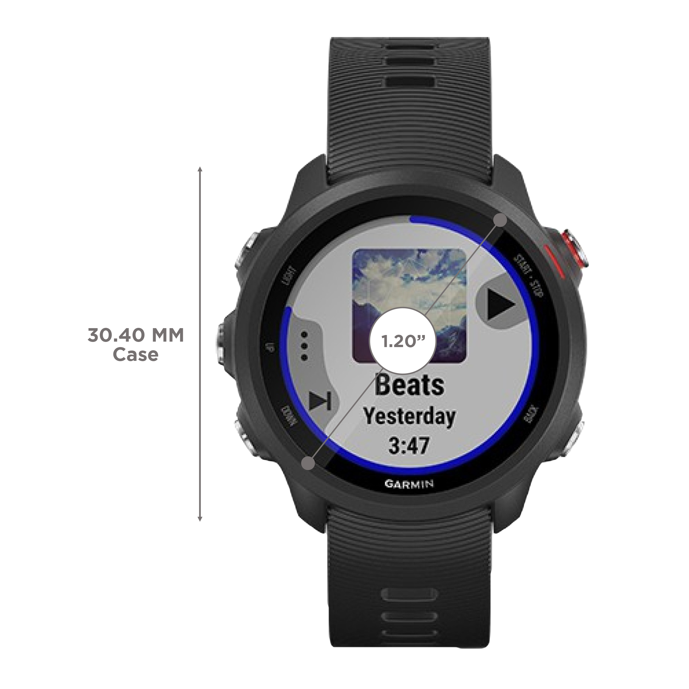 GARMIN Forerunner 245 Music Smartwatch with Activity Tracker (30.4mm with MIP Display, Water Resistant, Black Strap) GARMIN Forerunner 245 Music Smartwatch with Activity Tracker (30.4mm with MIP Display, Water Resistant, Black Strap)_3