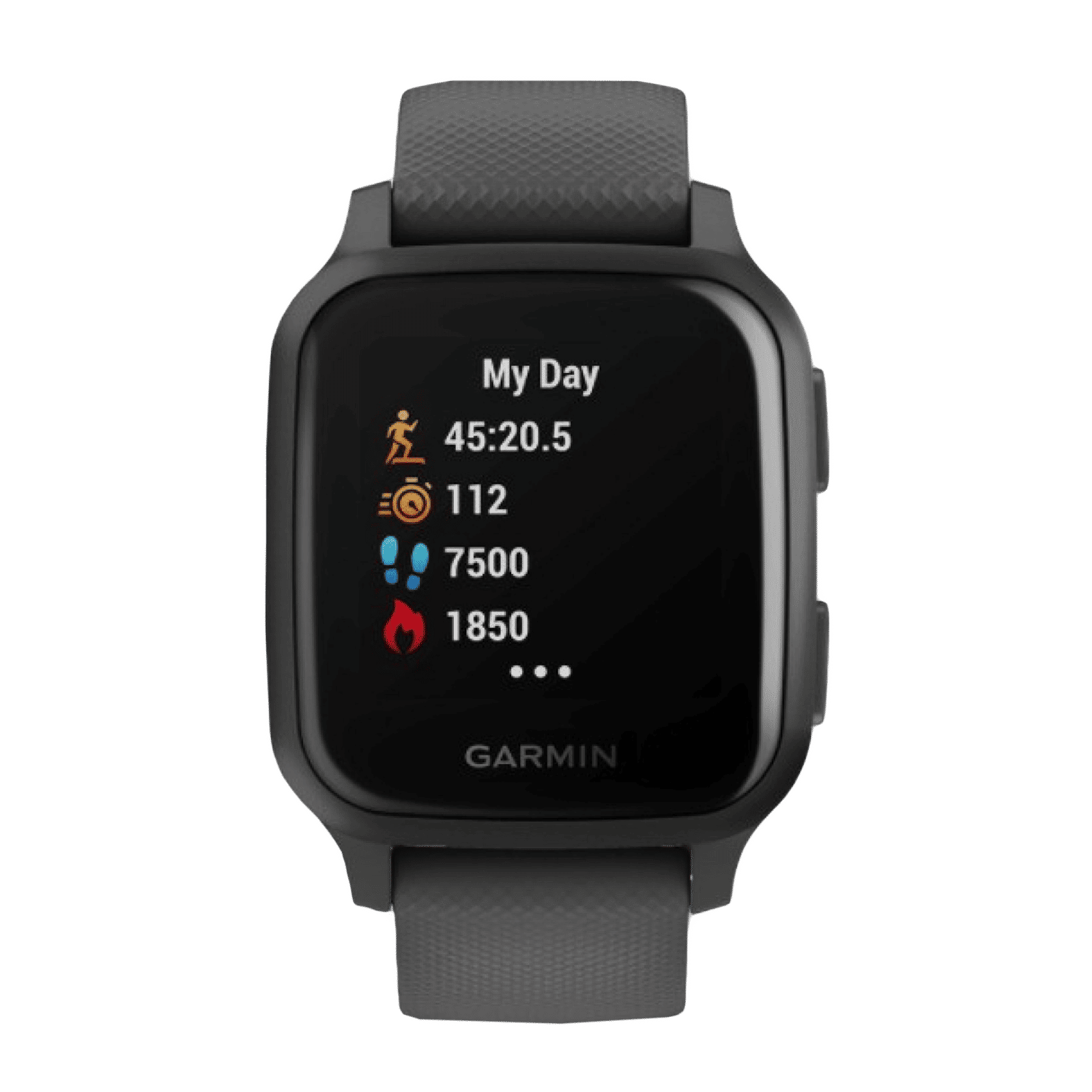 GARMIN Venu Sq Smartwatch with Activity Tracker (33.1mm with MIP Display, Water Resistant, Shadow Gray & Slate Strap)_1