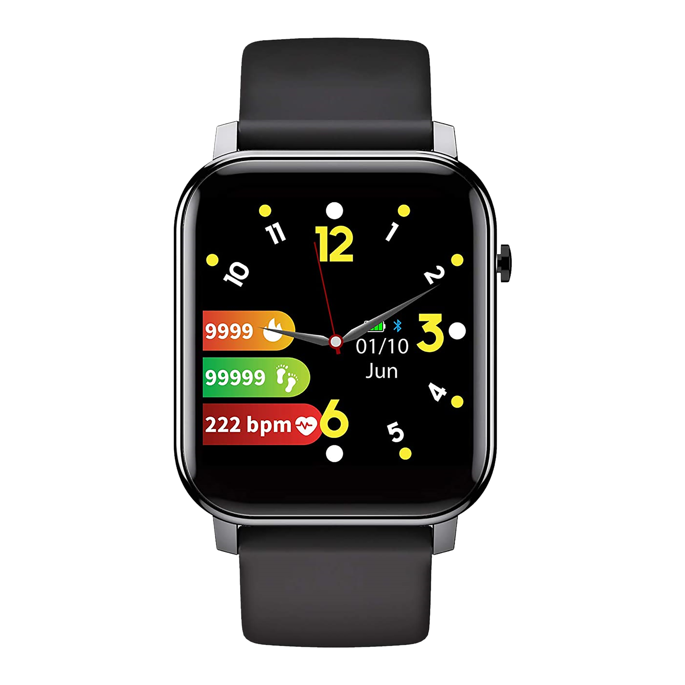 GIZmore Gizfit 908 Smartwatch with Activity Tracker (35.56mm Curved Display, IPX68 Sweat & Waterproof, Midnight Black)_1