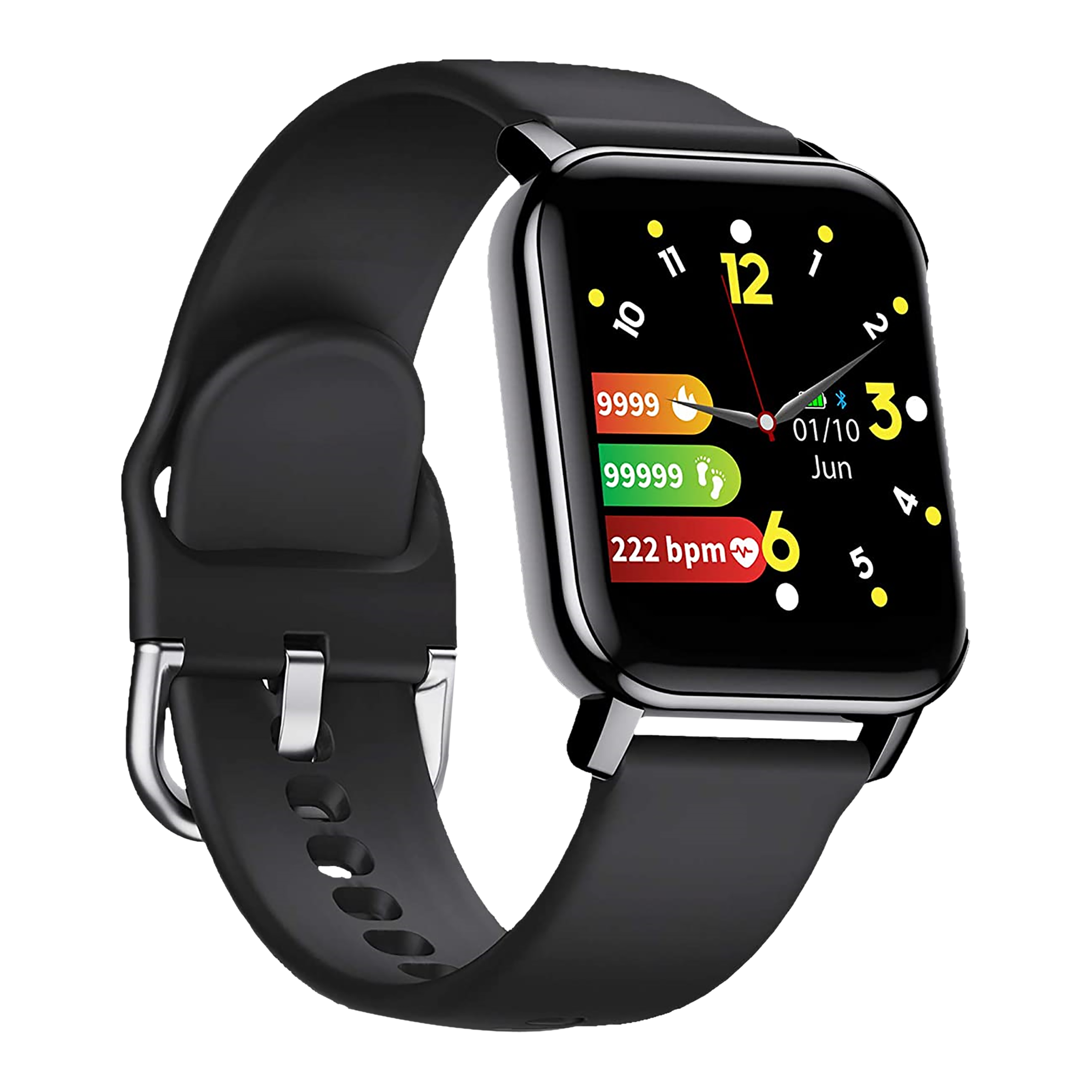 GIZmore Gizfit 908 Smartwatch with Activity Tracker (35.56mm Curved Display, IPX68 Sweat & Waterproof, Midnight Black)_5