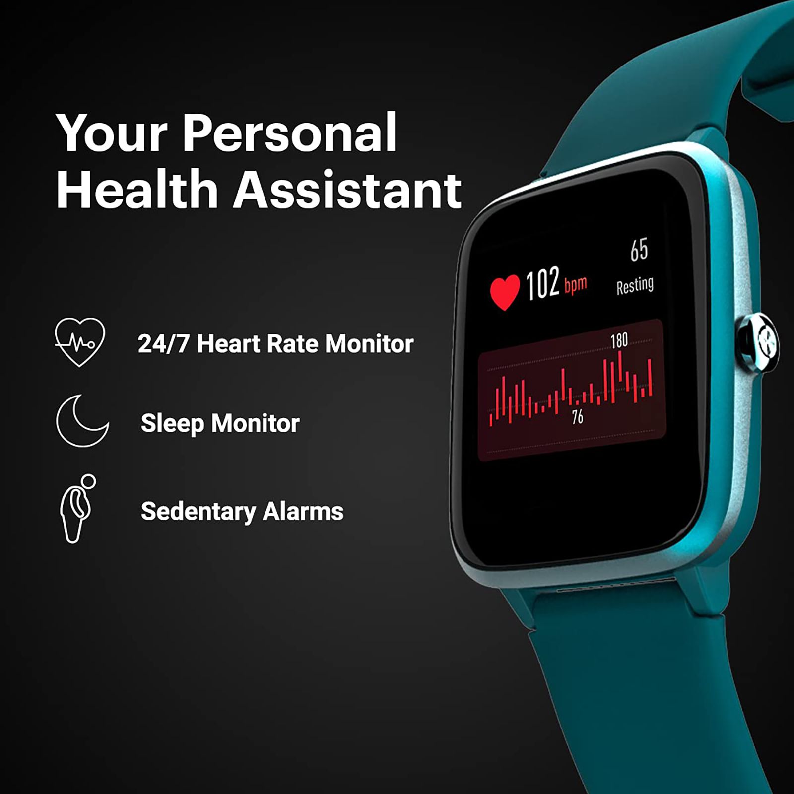 noise ColorFit Pro 2 Smartwatch with Activity Tracker (33mm LCD Display, IP68 Waterproof, Teal Green Strap)_11