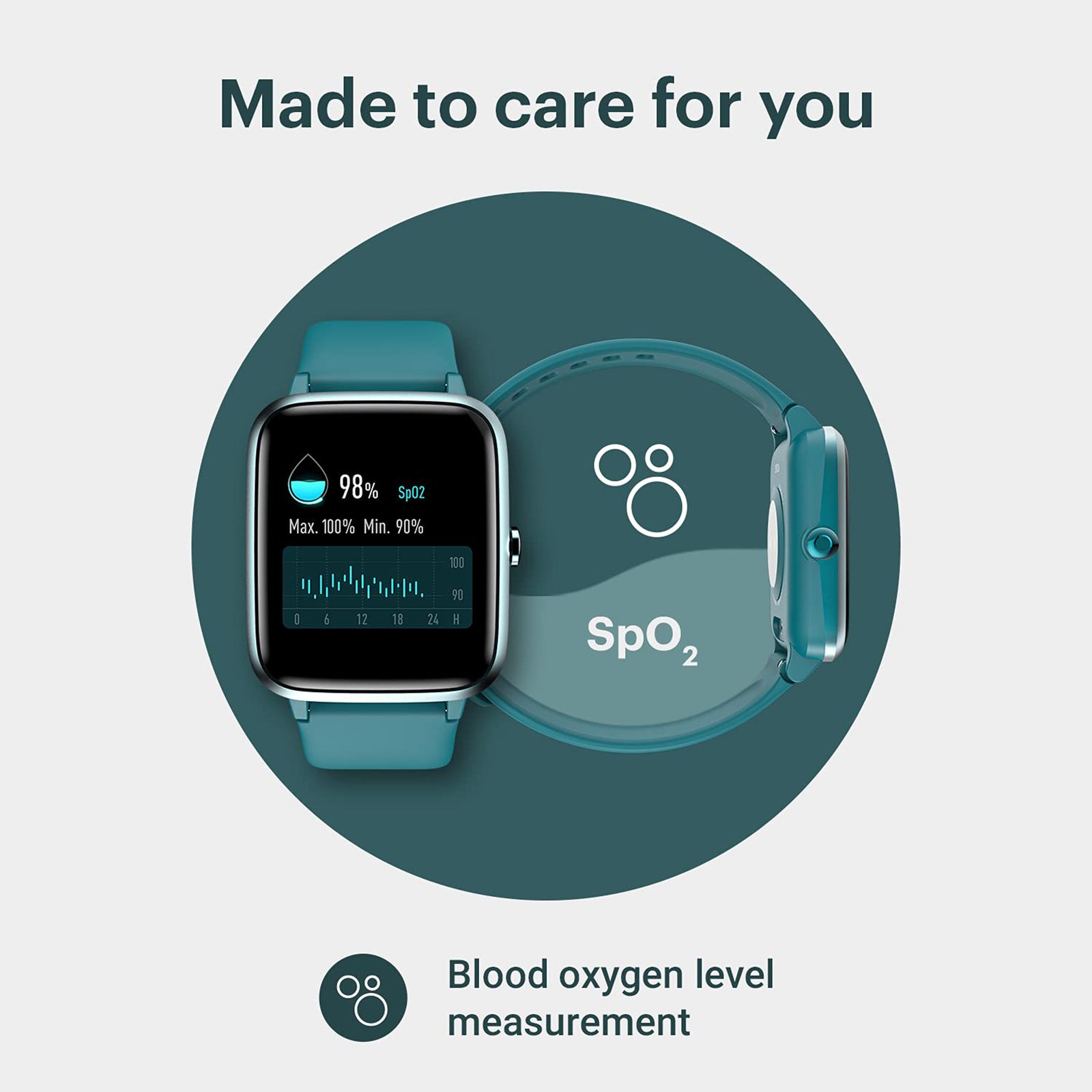 noise ColorFit Pro 2 Smartwatch with Activity Tracker (33mm LCD Display, IP68 Waterproof, Teal Green Strap)_16