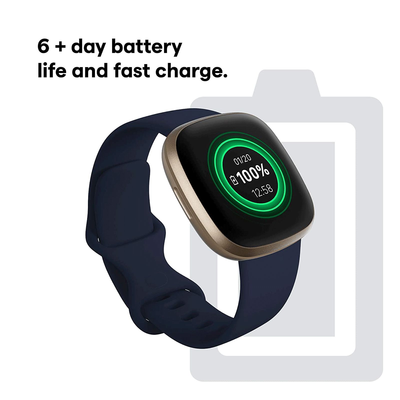 fitbit Versa 3 Smartwatch with Bluetooth Calling (40.4mm AMOLED Display, 50 Meter Water Resistant, Midnight Blue Strap) fitbit Versa 3 Smartwatch with Bluetooth Calling (40.4mm AMOLED Display, 50 Meter Water Resistant, Midnight Blue Strap)_10