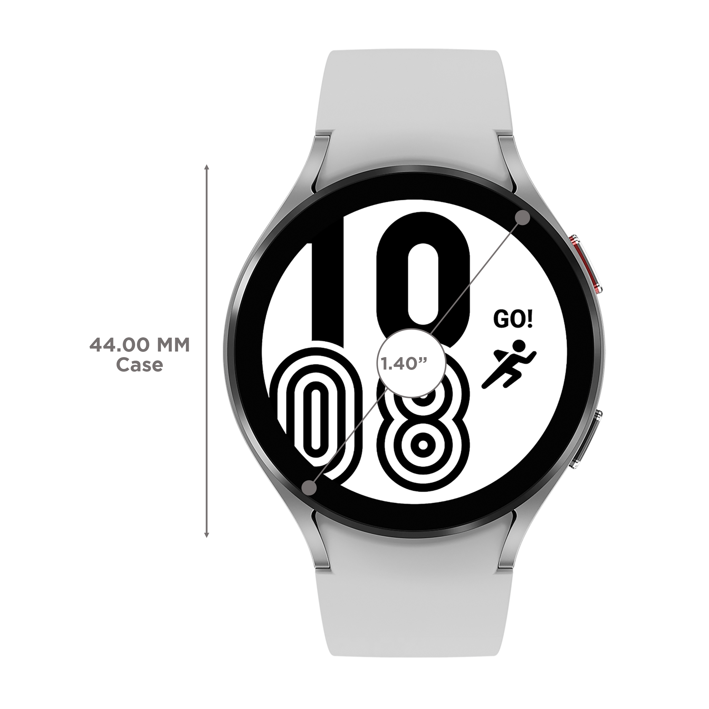 SAMSUNG Galaxy Watch4 GPS+Wi-Fi+Bluetooth Wear OS Smartwatch (44mm Super AMOLED Display, Water Resistant, Silver Strap)_3
