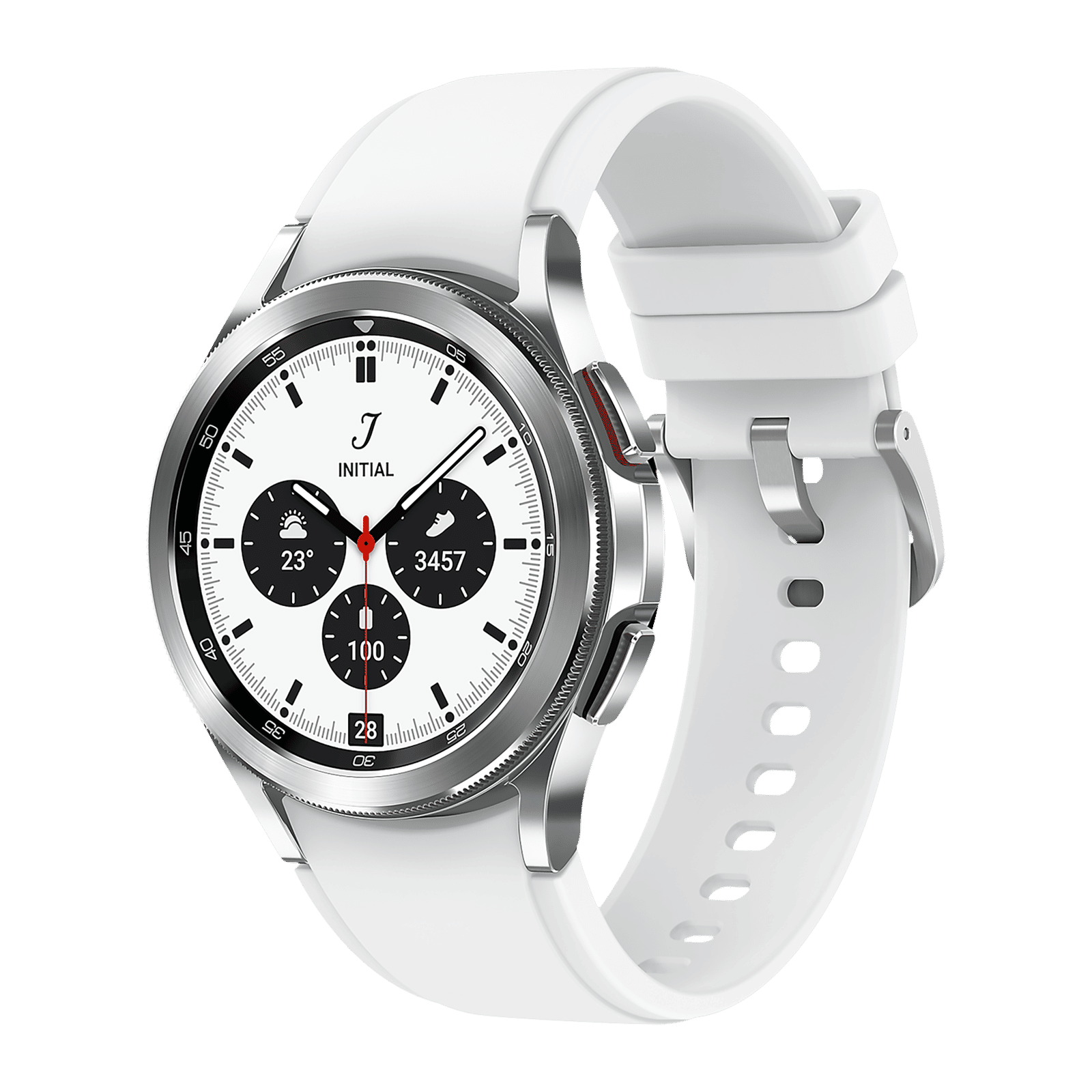 SAMSUNG Galaxy Watch4 Classic Smartwatch with Activity Tracker (42mm Super AMOLED Display, Water Resistant, Silver Strap) SAMSUNG Galaxy Watch4 Classic Smartwatch with Activity Tracker (42mm Super AMOLED Display, Water Resistant, Silver Strap)_4