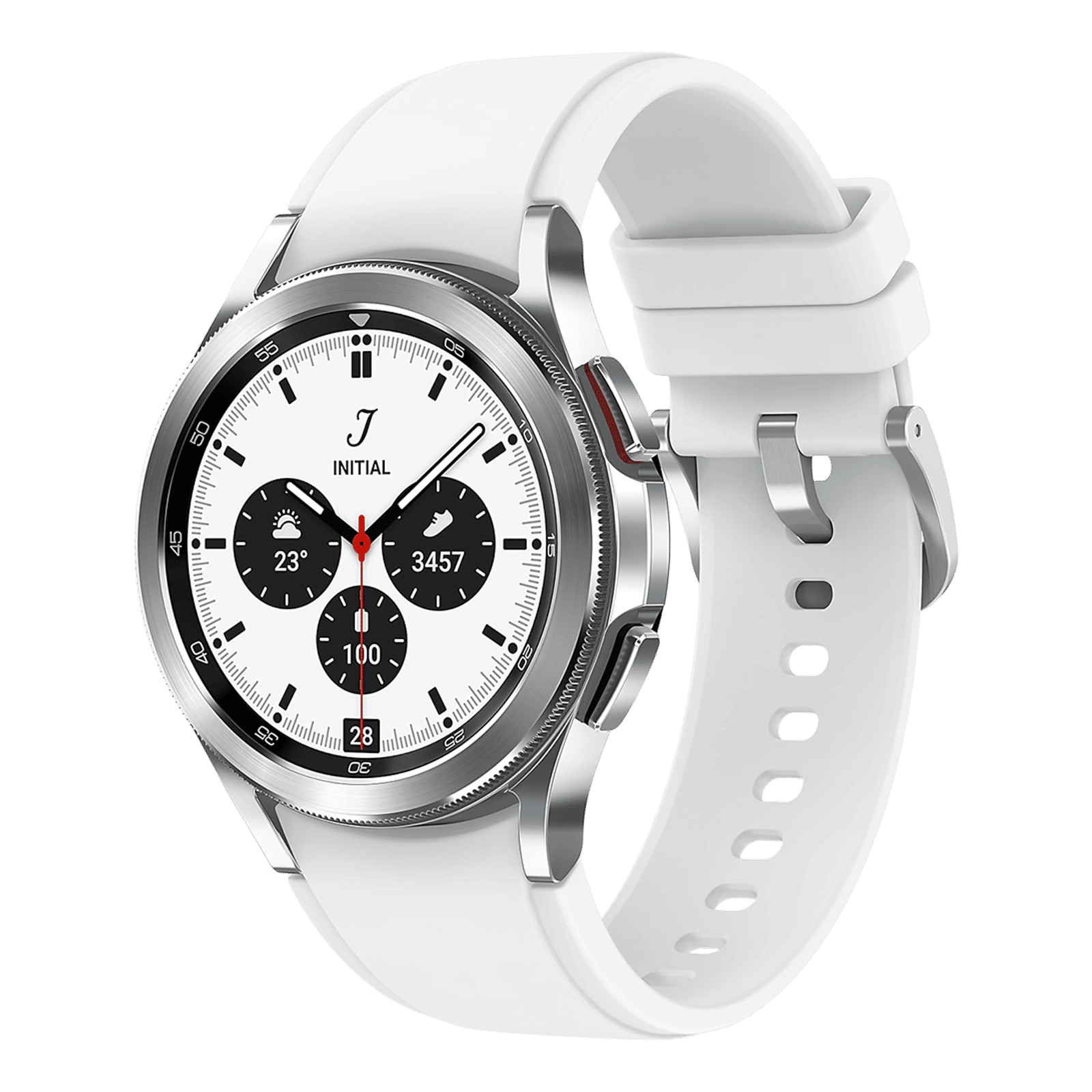 SAMSUNG Galaxy Watch4 Classic GPS+Wi-Fi+4G SIM+Bluetooth Wear OS Smartwatch (42mm Super AMOLED Display, Sweat Resistant, Silver Strap) SAMSUNG Galaxy Watch4 Classic GPS+Wi-Fi+4G SIM+Bluetooth Wear OS Smartwatch (42mm Super AMOLED Display, Sweat Resistant, Silver Strap)_4