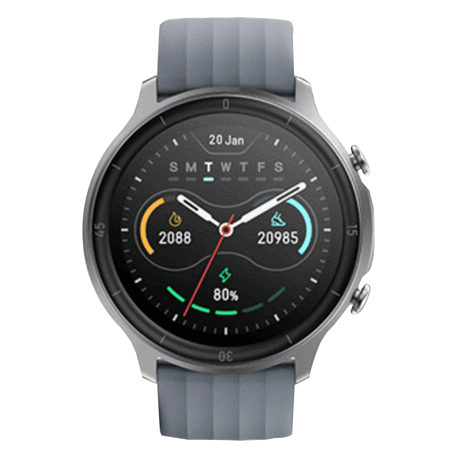 noise NoiseFit Agile Smart Watch with 14 Sports Modes (32.51mm Display, 5ATM Waterproof, Grey Strap)_1