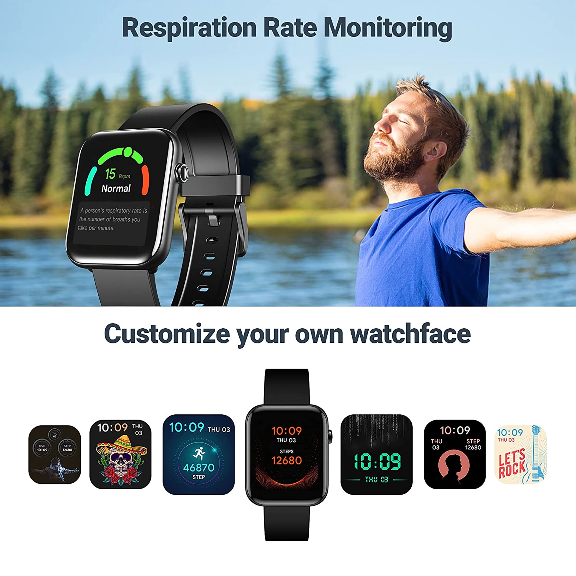 mobvoi TicWatch GTH Smartwatch with Activity Tracker (39.37mm IPS TFT Display, 5ATM Water Resistant, Black Strap)_7