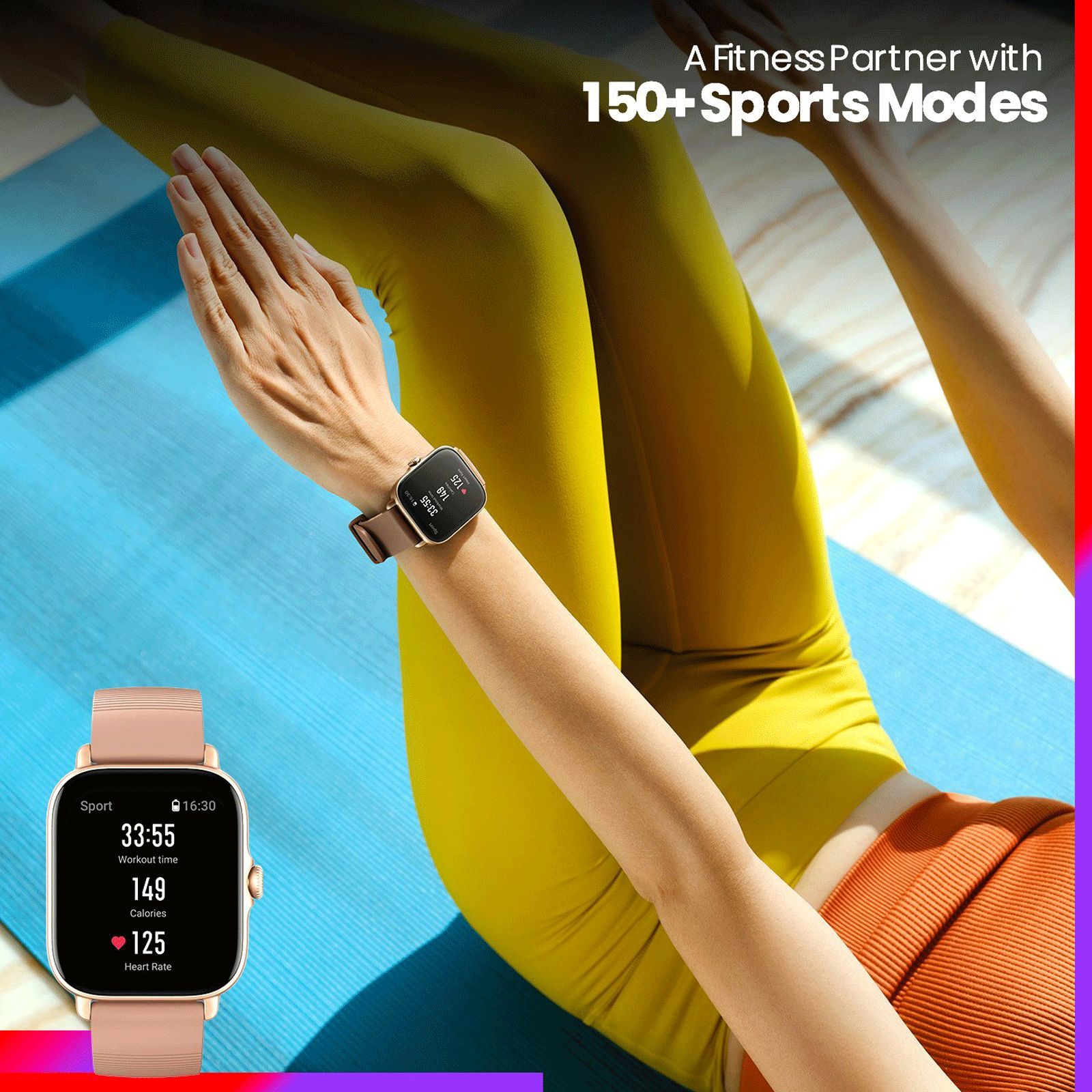 amazfit GTS 3 Smartwatch with Activity Tracker (44.45mm AMOLED Display, Water Resistant, White Strap)_5