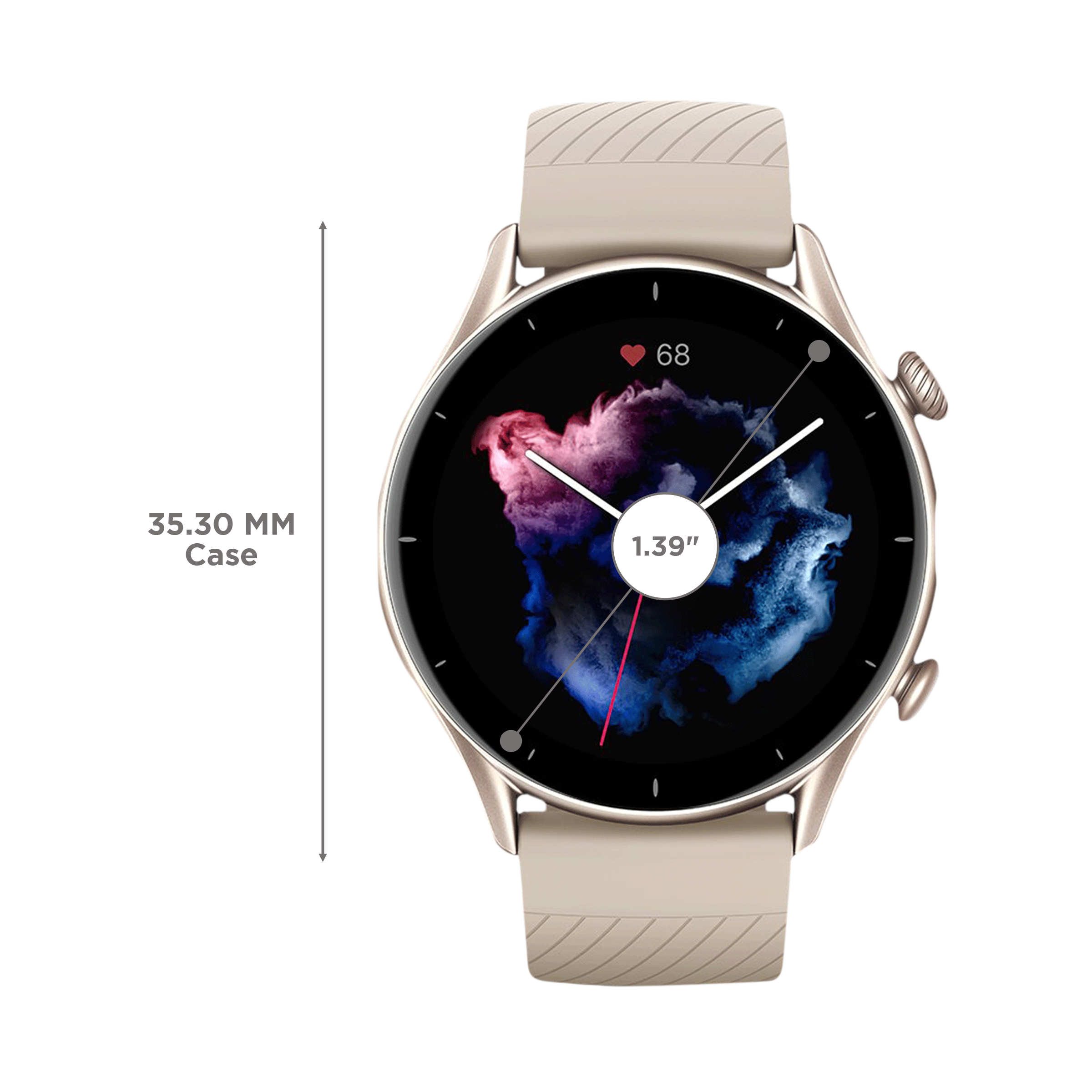 amazfit GTR 3 Smartwatch with Activity Tracker (35.3mm AMOLED Display, Water Resistant, Moonlight Grey Strap) amazfit GTR 3 Smartwatch with Activity Tracker (35.3mm AMOLED Display, Water Resistant, Moonlight Grey Strap)_3