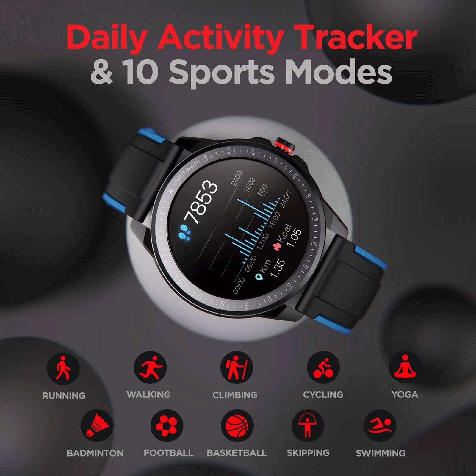 boAt Flash RTL Edition Smartwatch with Activity Tracker (33mm LCD Display, IP68 Water Resistant, Galaxy Blue Strap)_8