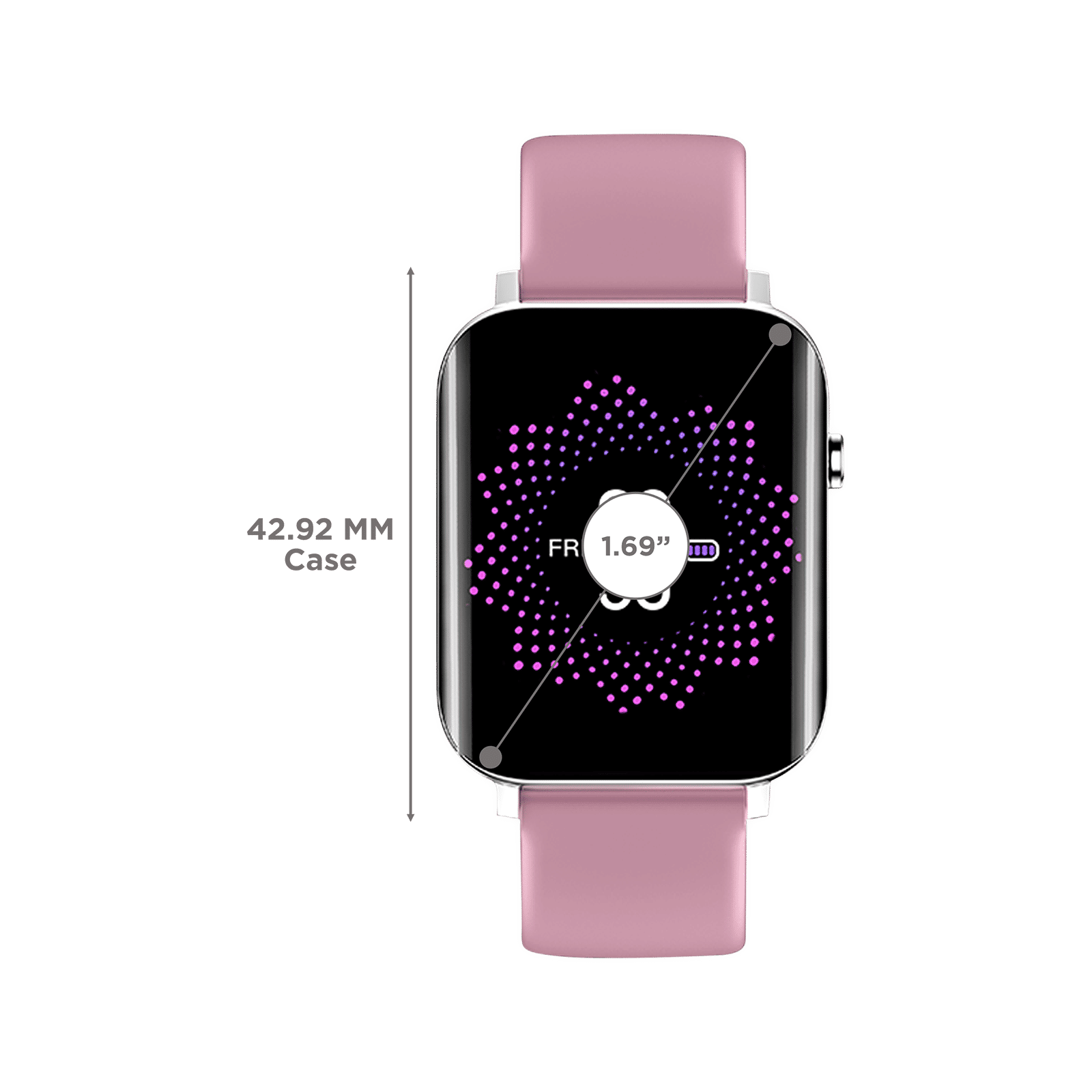 TAGG Verve Ultra Smartwatch with Activity Tracker (42.92mm 3D Curved Display, IP68 Waterproof, Pink Strap) TAGG Verve Ultra Smartwatch with Activity Tracker (42.92mm 3D Curved Display, IP68 Waterproof, Pink Strap)_3