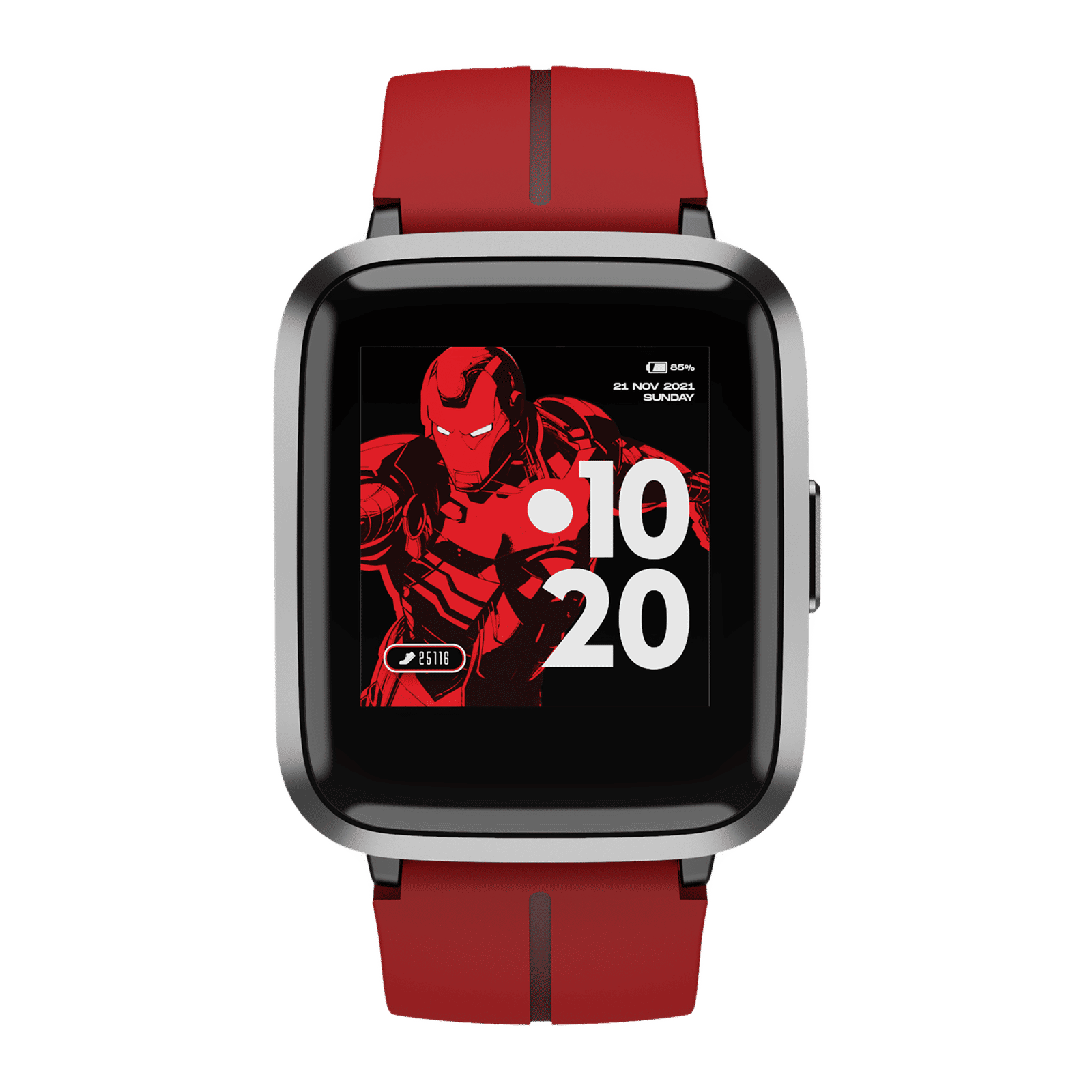 boAt Storm Iron Man Marvel Smartwatch with Health Monitoring (33mm 2.5D Curved Display, 5ATM Water Resistant, Stark Red Strap) boAt Storm Iron Man Marvel Smartwatch with Health Monitoring (33mm 2.5D Curved Display, 5ATM Water Resistant, Stark Red Strap)_1