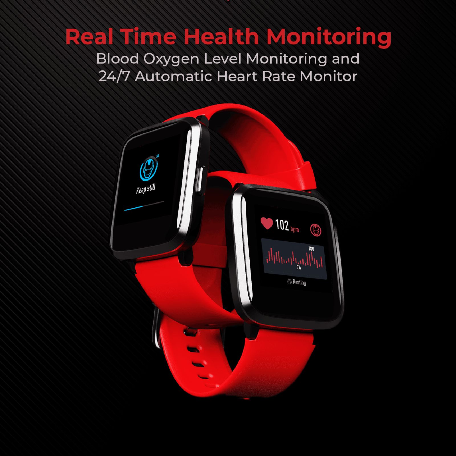 boAt Storm Iron Man Marvel Smartwatch with Health Monitoring (33mm 2.5D Curved Display, 5ATM Water Resistant, Stark Red Strap) boAt Storm Iron Man Marvel Smartwatch with Health Monitoring (33mm 2.5D Curved Display, 5ATM Water Resistant, Stark Red Strap)_9