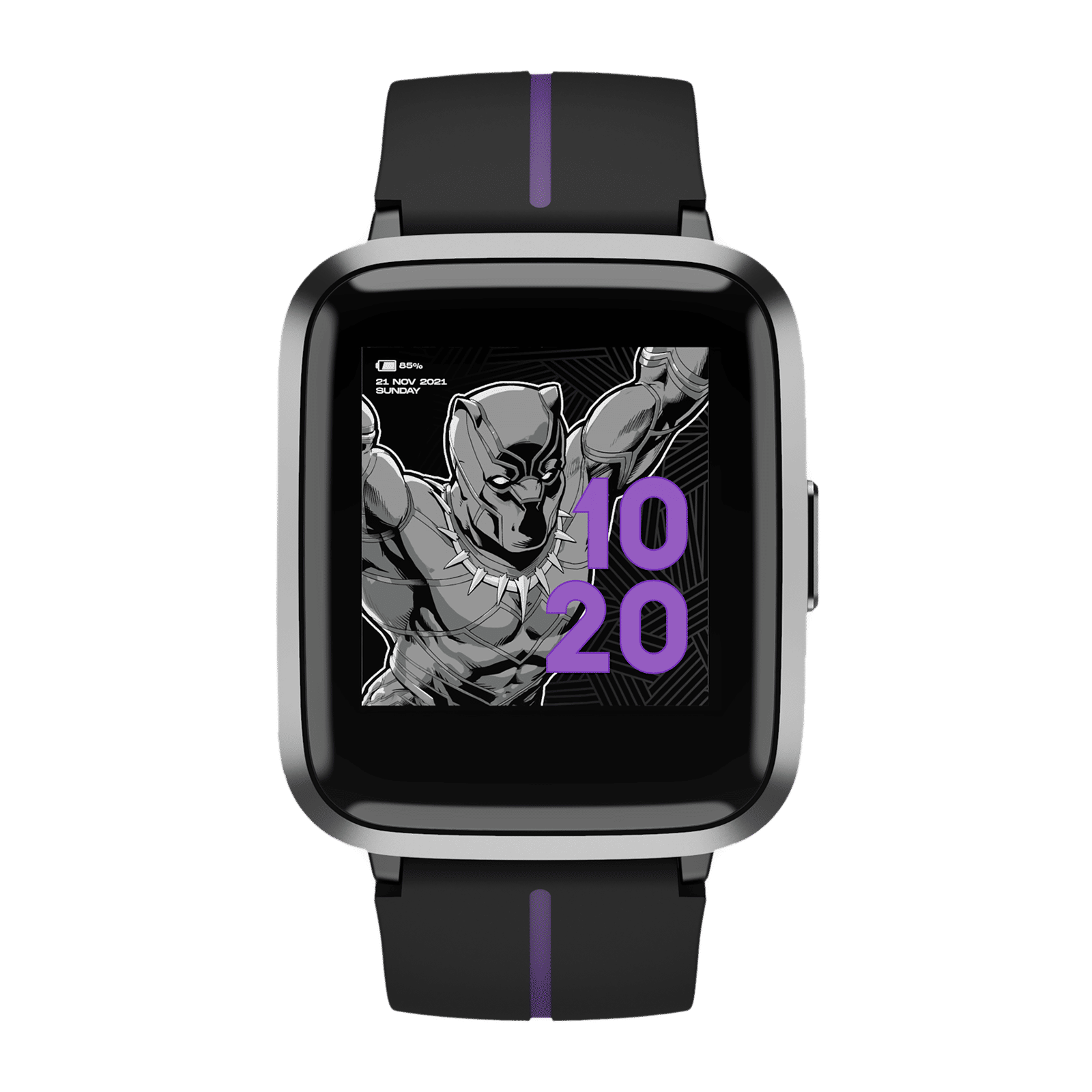 boAt Storm Black Panther Marvel Edition Smartwatch with Health Monitoring (33mm 2.5D Curved Display, 5ATM Water Resistant, Wakanda Black Strap)_1
