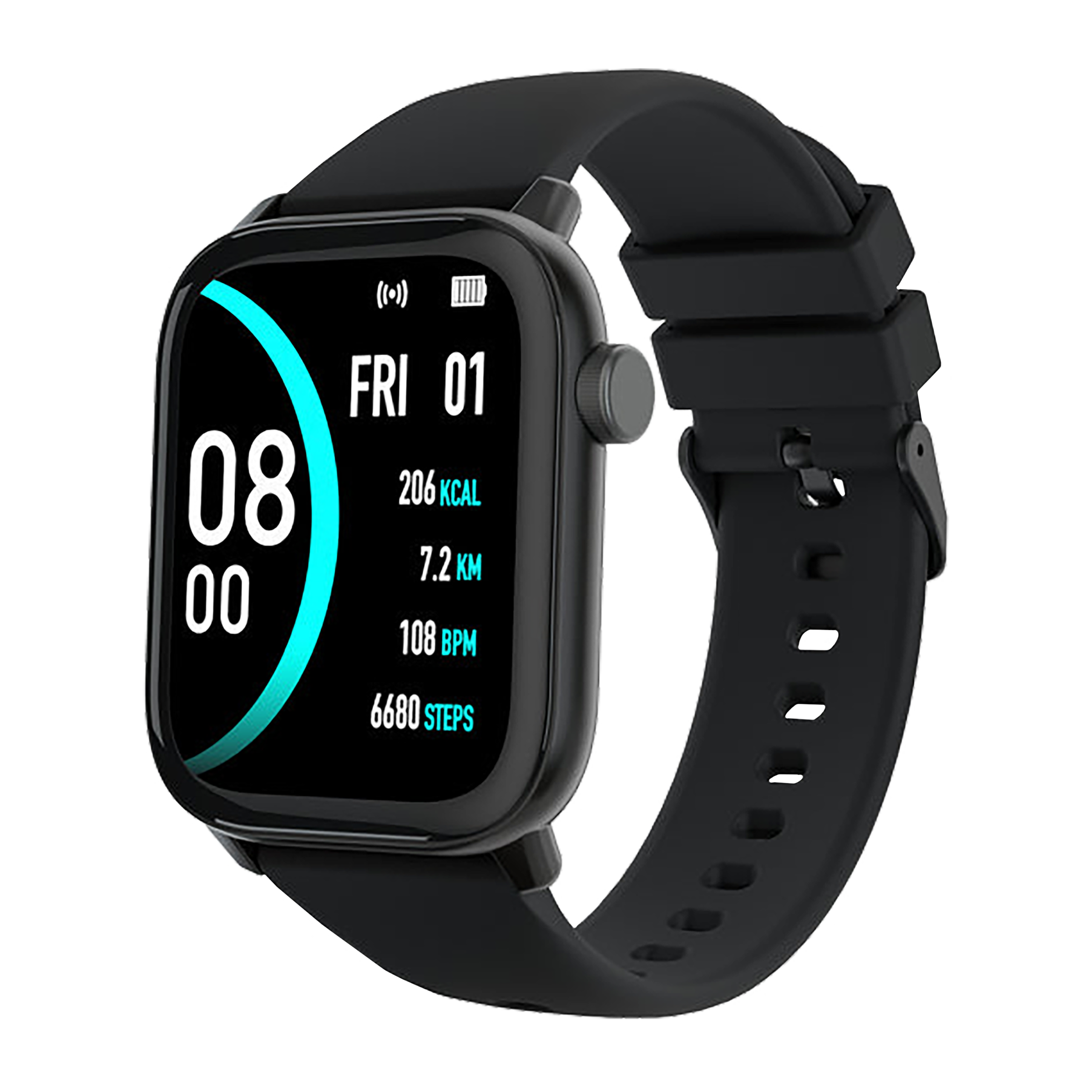 Fitshot Grip Smartwatch with Upto 7 Days Battery Life (42.92mm IPS LCD Display, IP68 Waterproof, Black Strap)_1