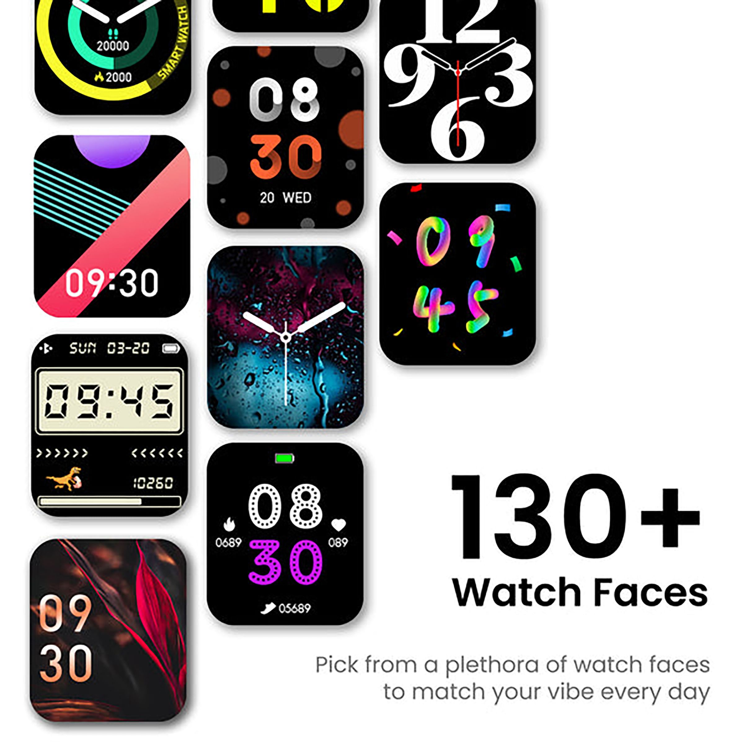 Fitshot Grip Smartwatch with Upto 7 Days Battery Life (42.92mm IPS LCD Display, IP68 Waterproof, Black Strap)_12