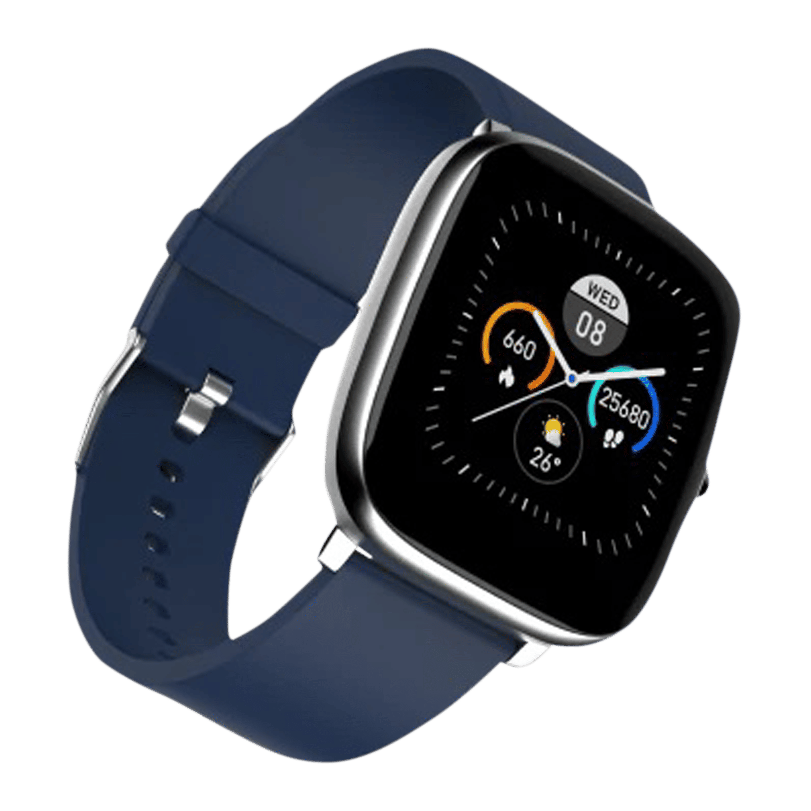 noise ColorFit Qube O2 Smartwatch with Activity Tracker (35.56mm TFT LCD Display, IP68 Waterproof, Royal Blue Strap)_4