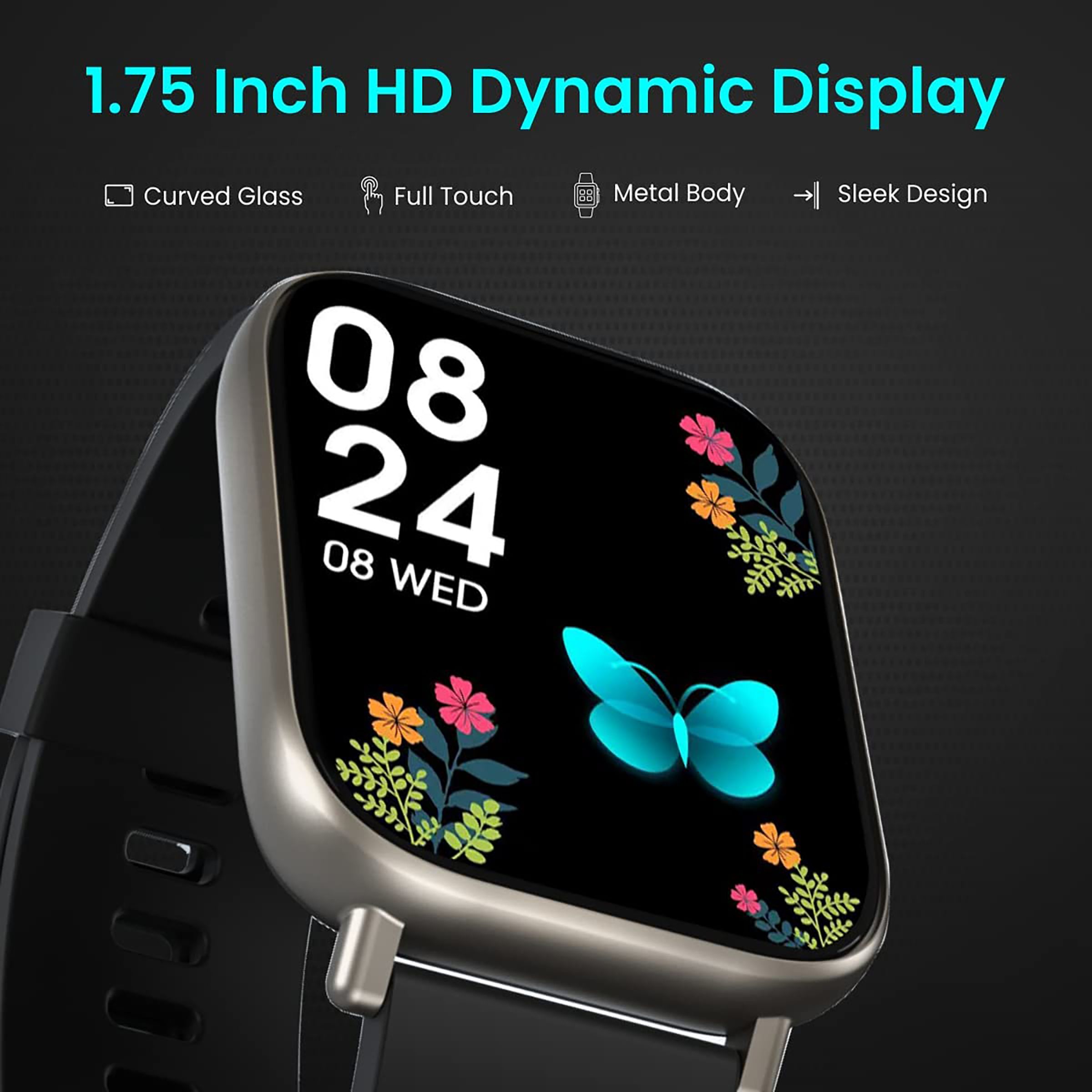 PORTRONICS Kronos Y1 Smartwatch with Bluetooth Calling (44.45mm HD Display, IP67 Splash Resistant, Grey Strap)_12