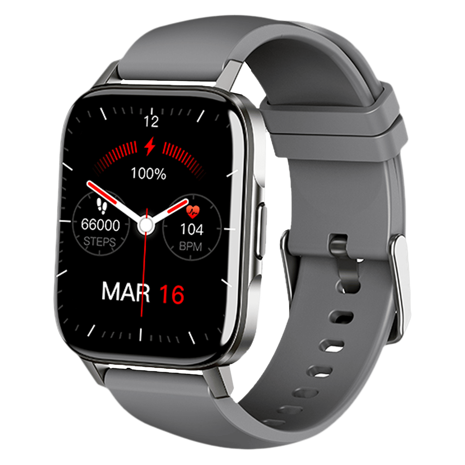 in base Urban Fit X Smartwatch with Activity Tracker (42.9mm LCD Display, IP68 Water Resistant, Grey Strap) in base Urban Fit X Smartwatch with Activity Tracker (42.9mm LCD Display, IP68 Water Resistant, Grey Strap)_4