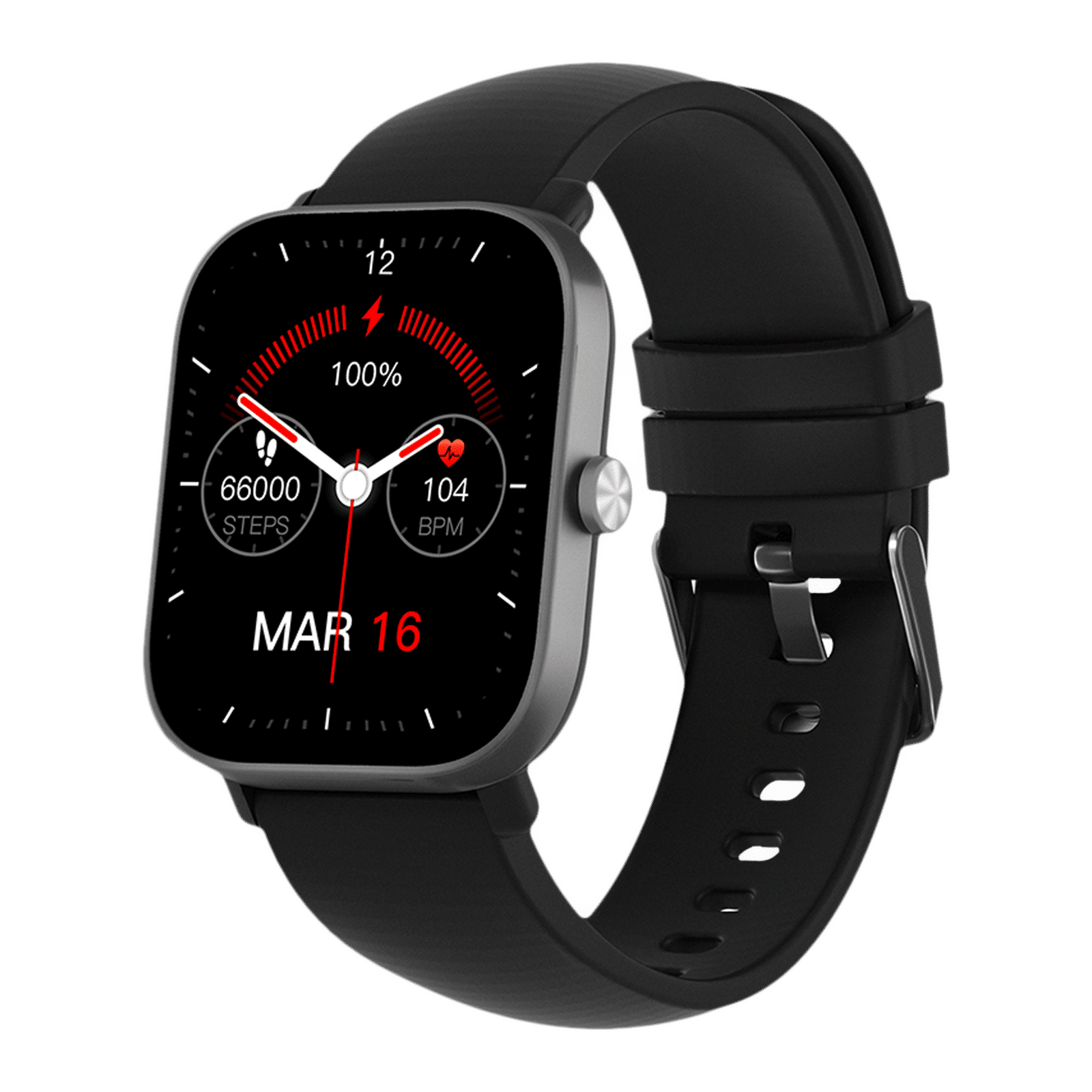 in base Urban Lite X Smartwatch with Activity Tracker (40.64mm IPS LCD Display, IPX68 Water Resistant, Black Strap)_4