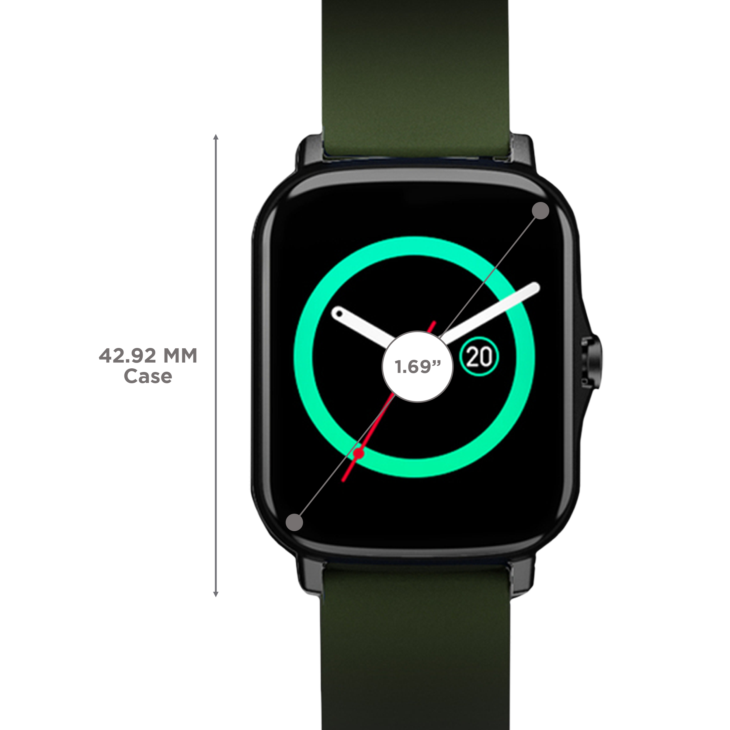 boAt Wave Fit Smartwatch with Camera & Music Control (42.92mm HD Display, IP67 Sweat Resistant, Olive Green Strap) boAt Wave Fit Smartwatch with Camera & Music Control (42.92mm HD Display, IP67 Sweat Resistant, Olive Green Strap)_3