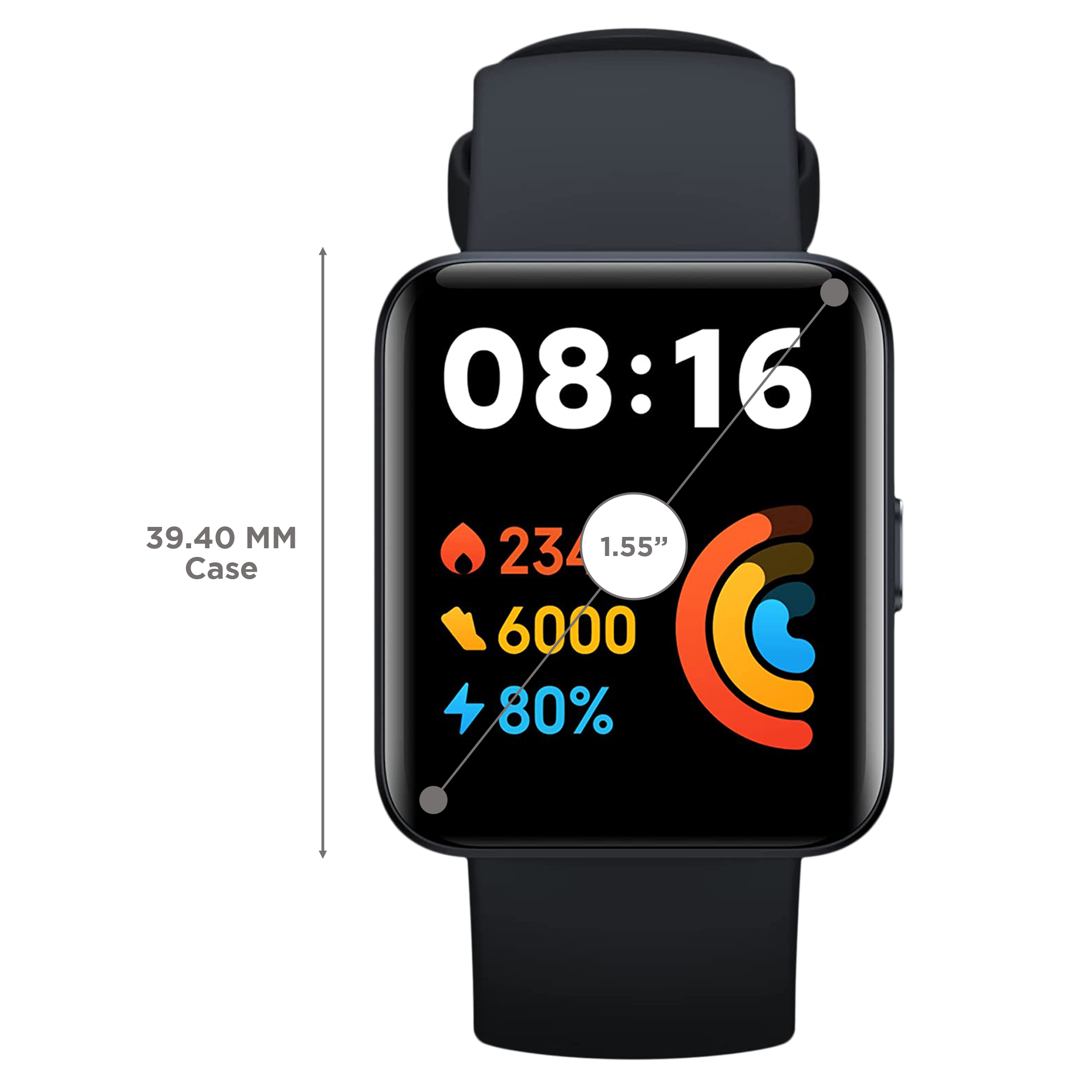 Redmi Watch 2 Lite Smartwatch with Activity Tracker (39.4mm TFT Display, 5 ATM Water Resistant, Black Strap) Redmi Watch 2 Lite Smartwatch with Activity Tracker (39.4mm TFT Display, 5 ATM Water Resistant, Black Strap)_3