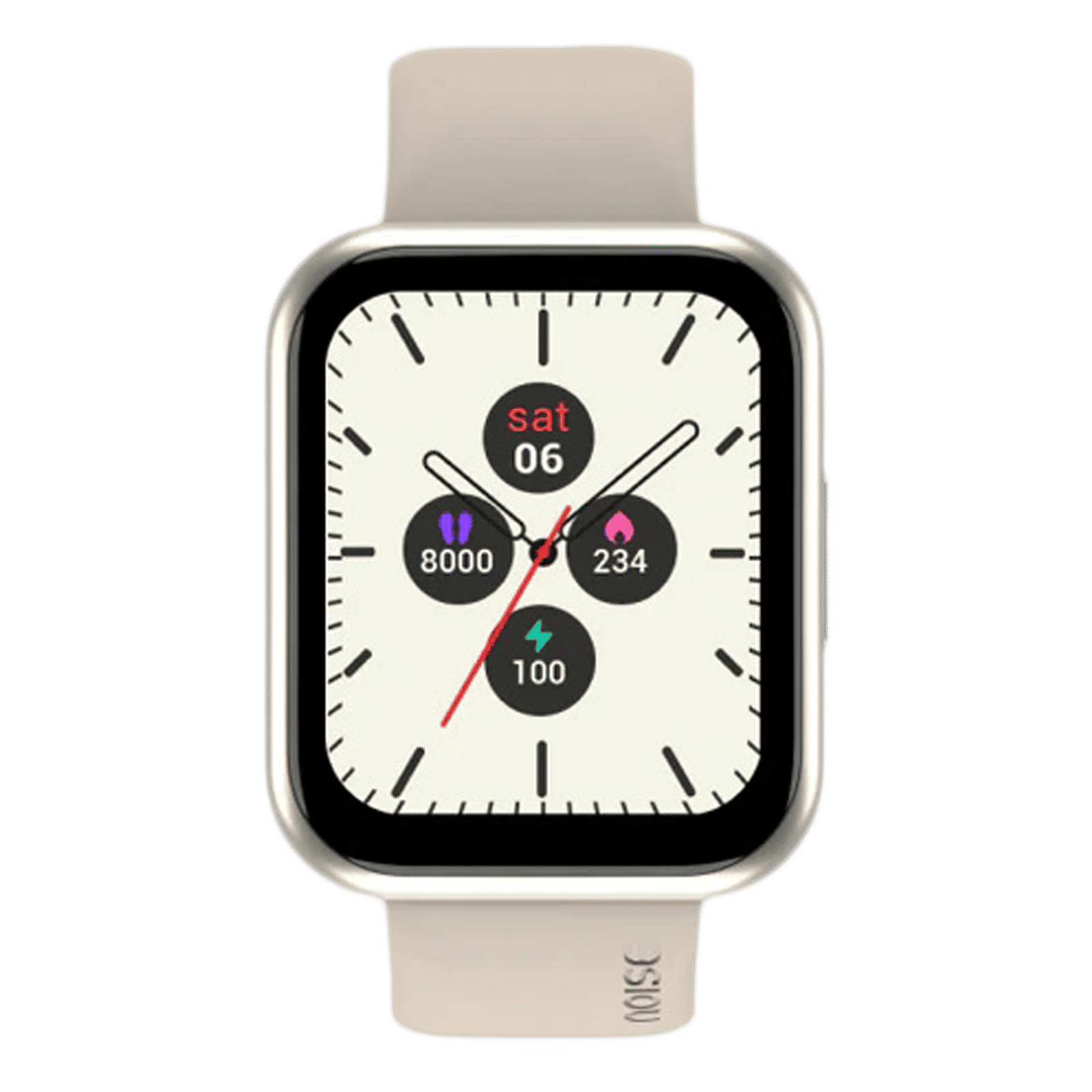 noise ColorFit Ultra Buzz Smartwatch with Bluetooth Calling (44.45mm LCD Display, IP68 Water Resistant, Champagne Grey Strap)_1