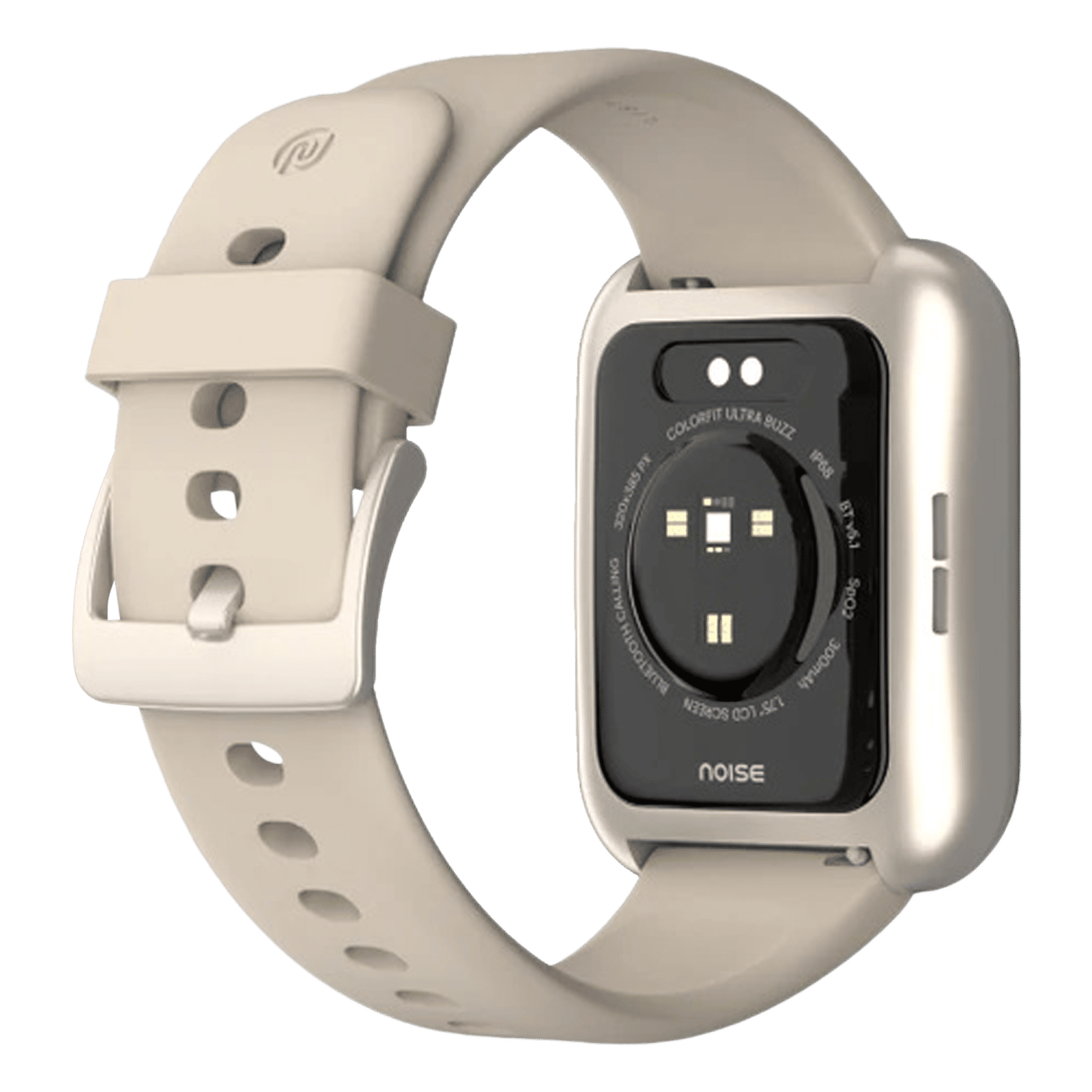 noise ColorFit Ultra Buzz Smartwatch with Bluetooth Calling (44.45mm LCD Display, IP68 Water Resistant, Champagne Grey Strap)_4