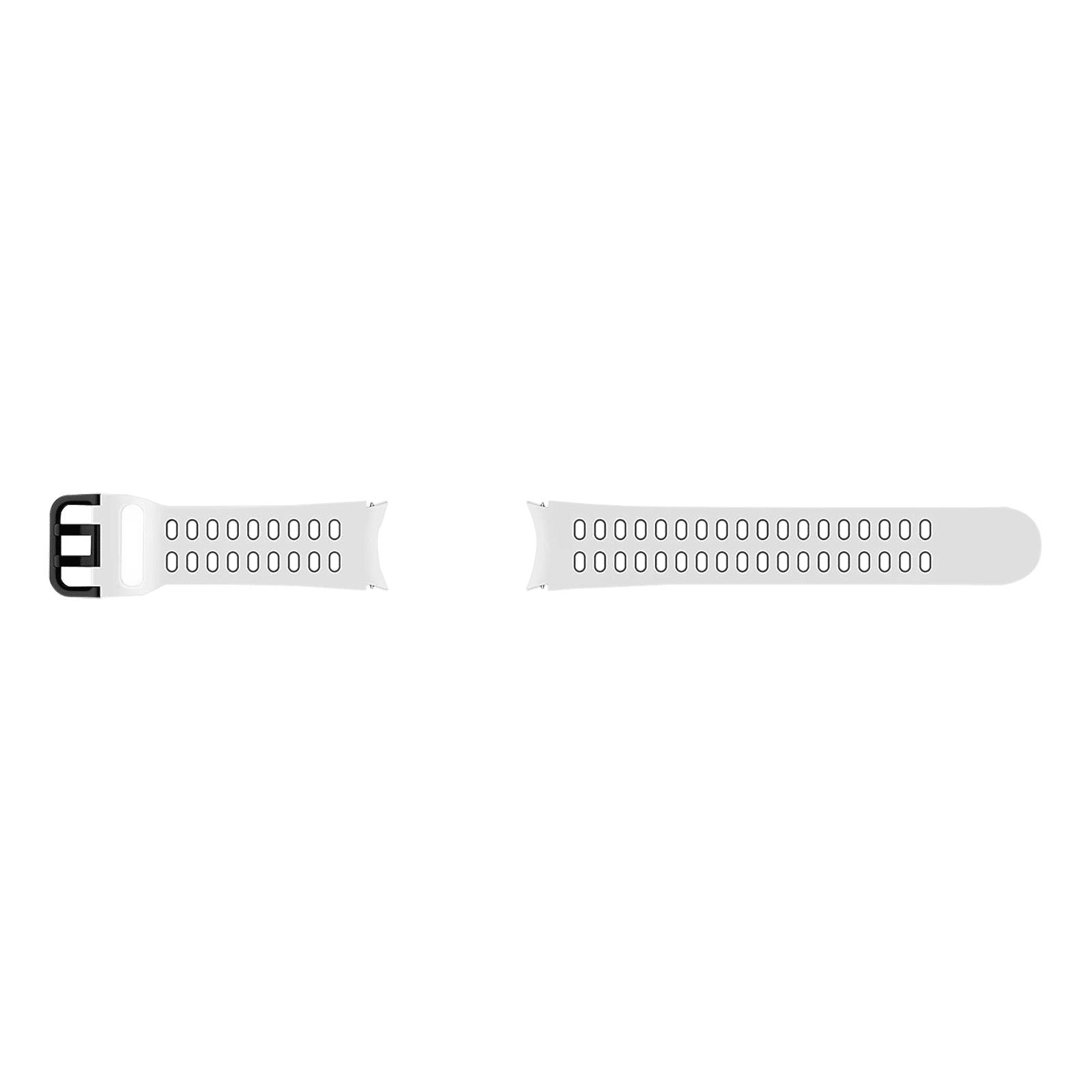 SAMSUNG Extreme Silicon Sport Band for SAMSUNG Galaxy Watch 4 (20mm, M / L) (Breathable Fabric, White)_4