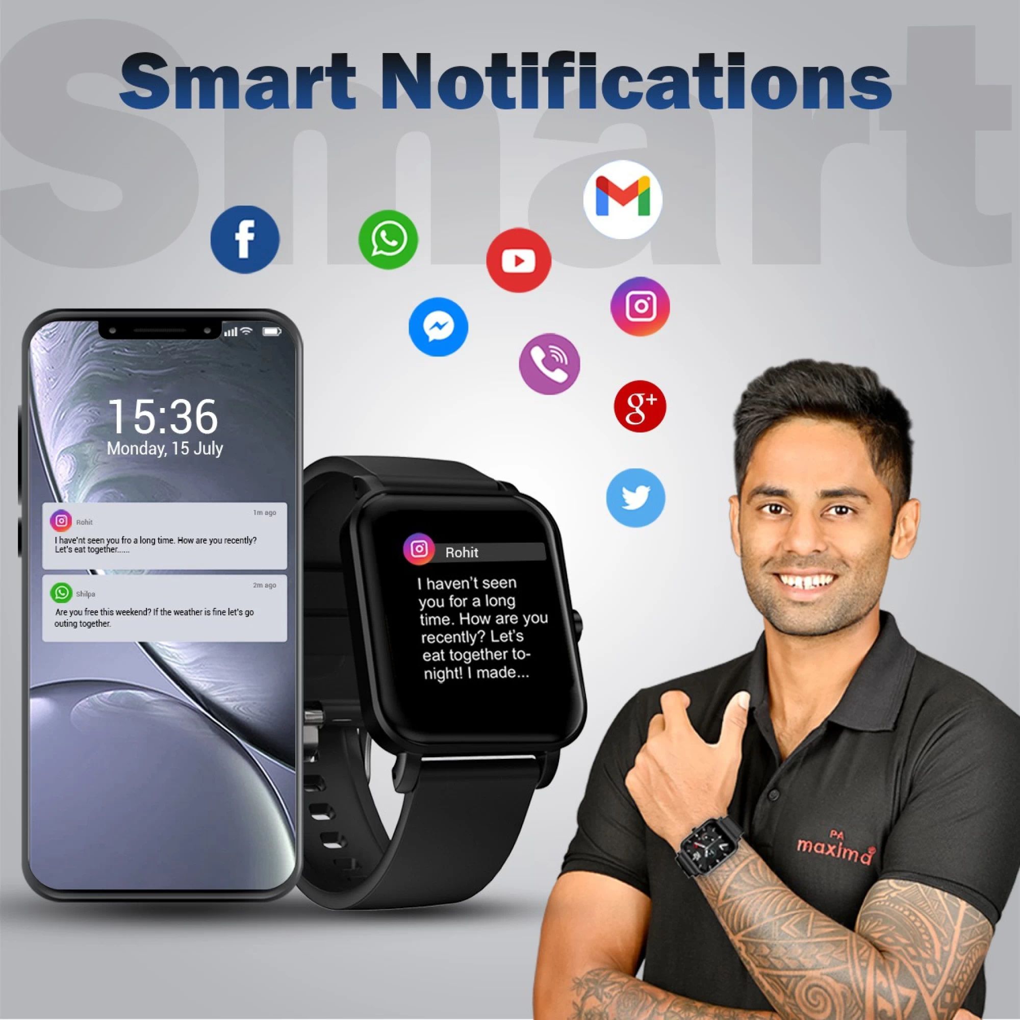 maxima Max Pro X1 Smartwatch with Activity Tracker (35mm IPS TFT Display, 3ATM Water Resistant, Midnight Black Strap)_5