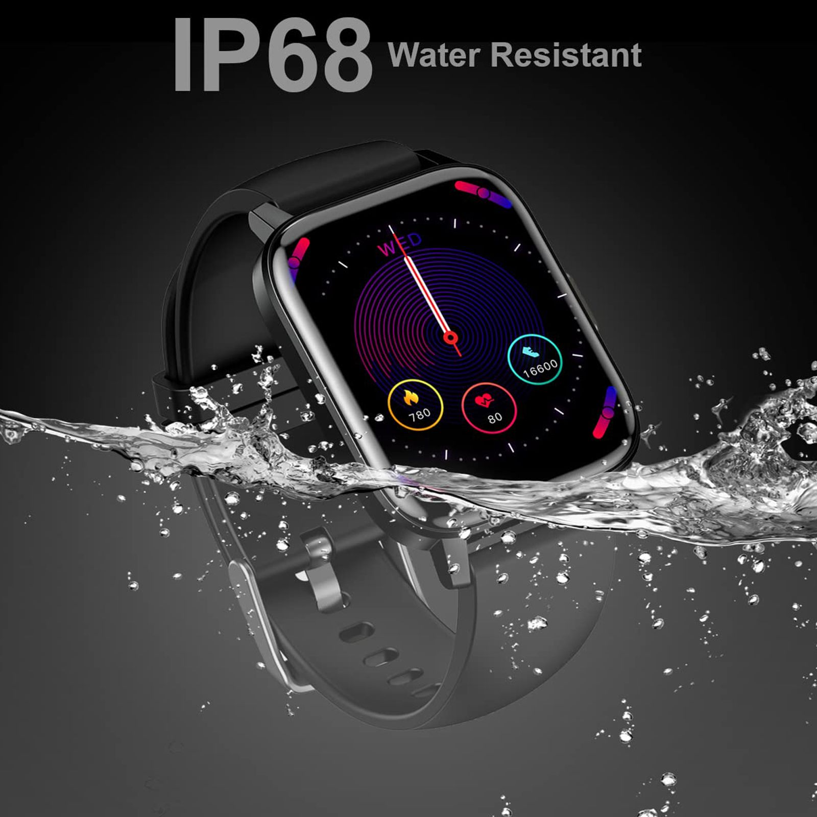 maxima Max Pro X5 Smartwatch with Activity Tracker (43mm Color IPS Display, IP68 Water Resistant, Black Strap)_6