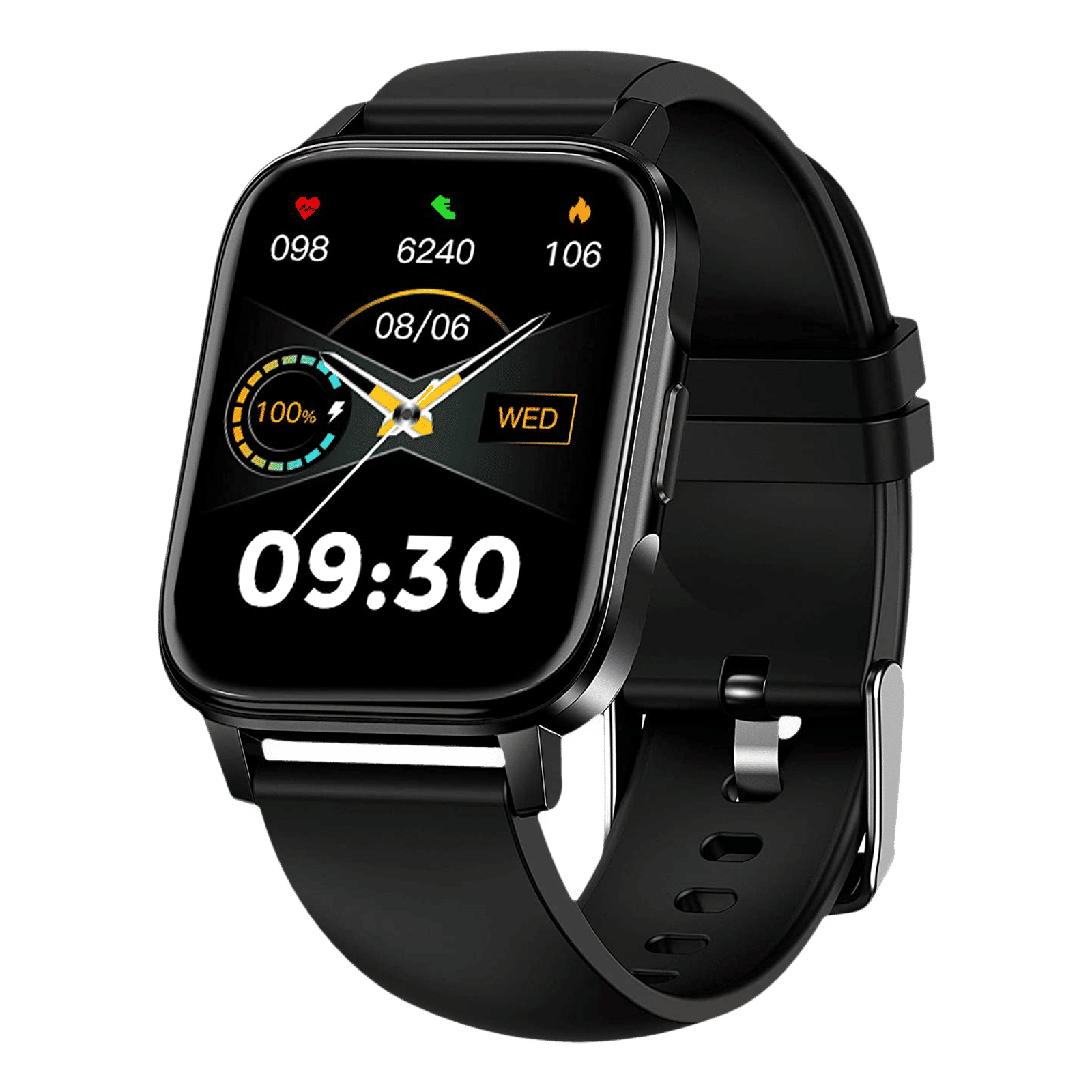 maxima Max Pro X5 Smartwatch with Activity Tracker (43mm Color IPS Display, IP68 Water Resistant, Black Strap)_4