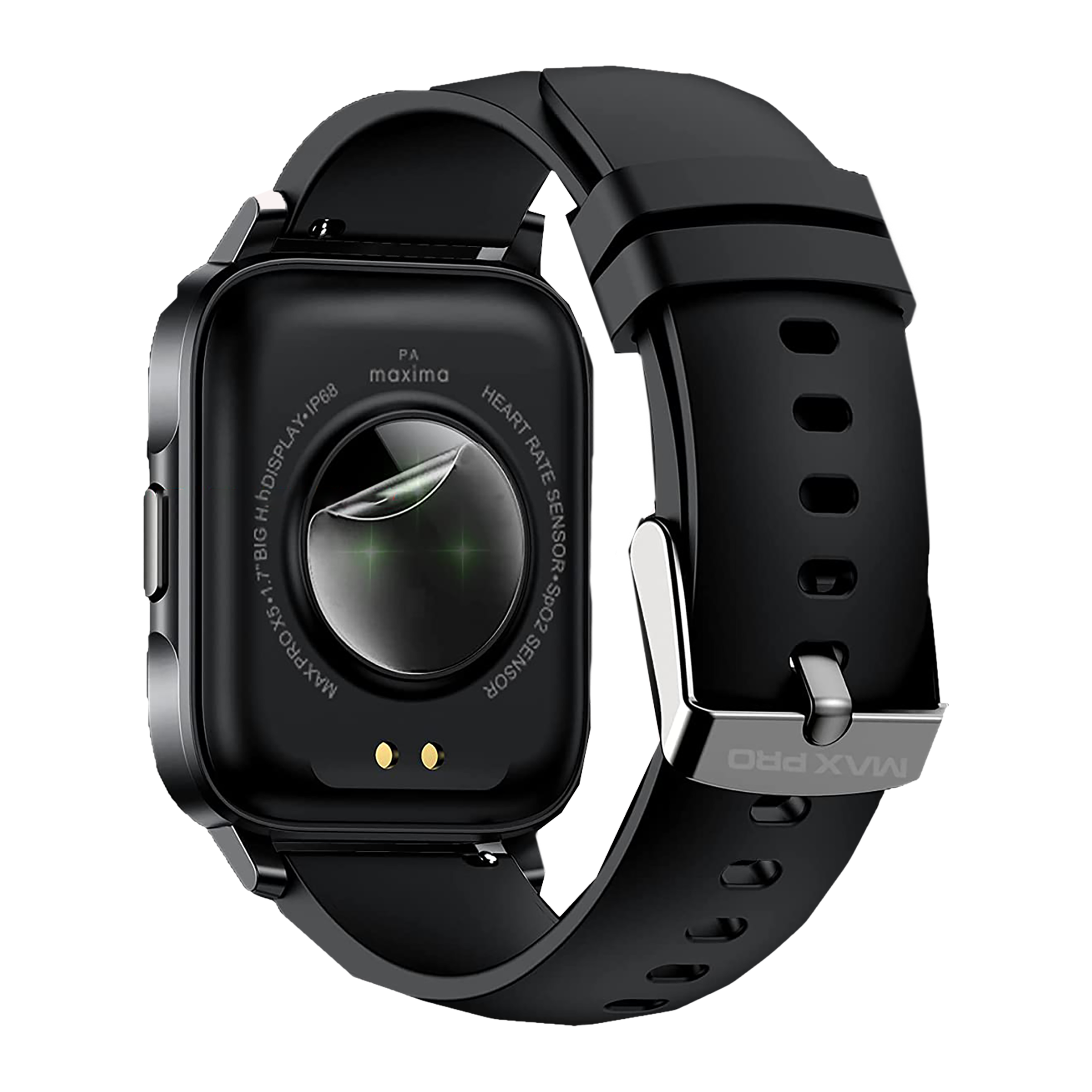 maxima Max Pro X5 Smartwatch with Activity Tracker (43mm Color IPS Display, IP68 Water Resistant, Black Strap)_5