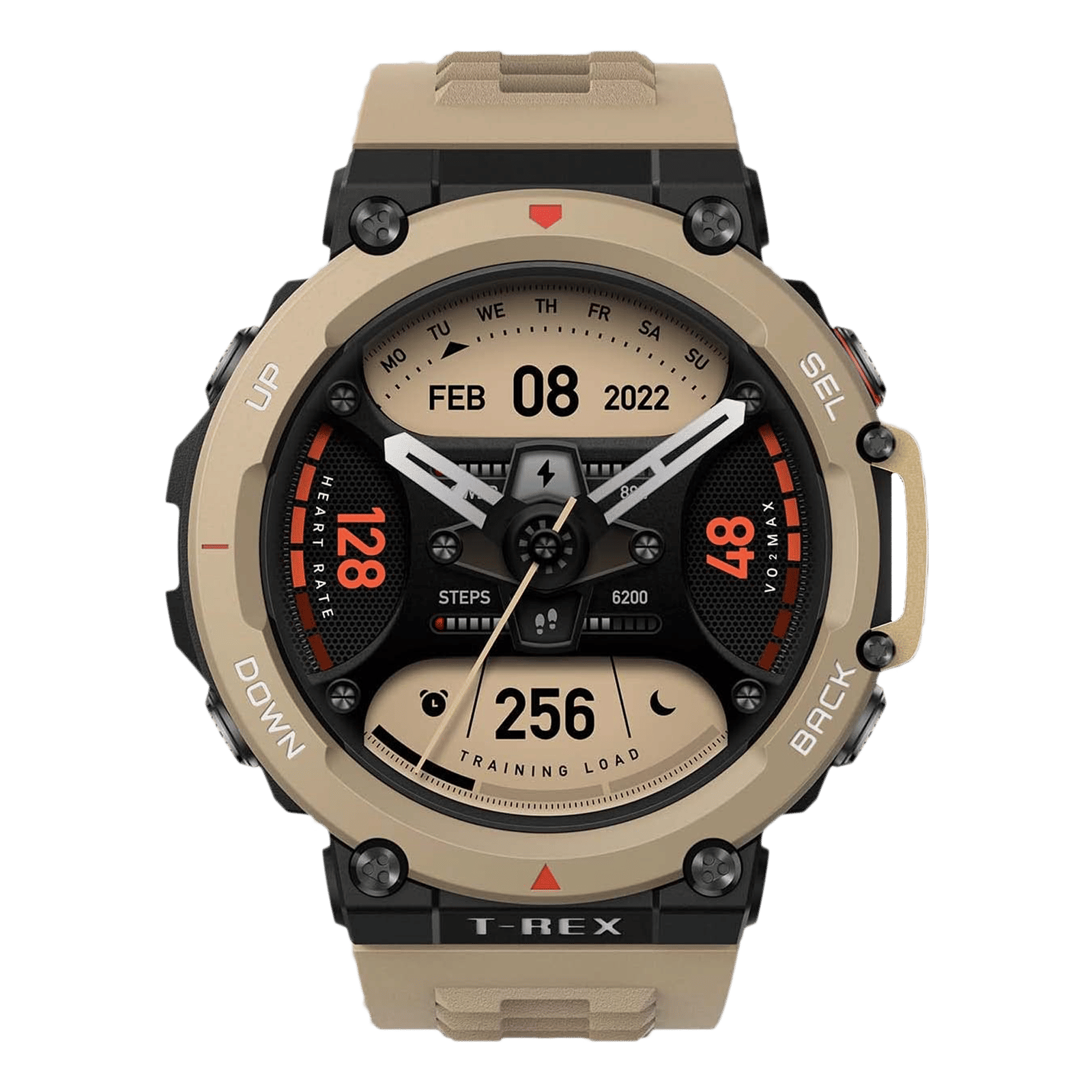 amazfit T-Rex 2 Smartwatch with Activity Tracker (35.3mm AMOLED Display, 10ATM Water Resistant, Desert Khaki Strap) amazfit T-Rex 2 Smartwatch with Activity Tracker (35.3mm AMOLED Display, 10ATM Water Resistant, Desert Khaki Strap)_1