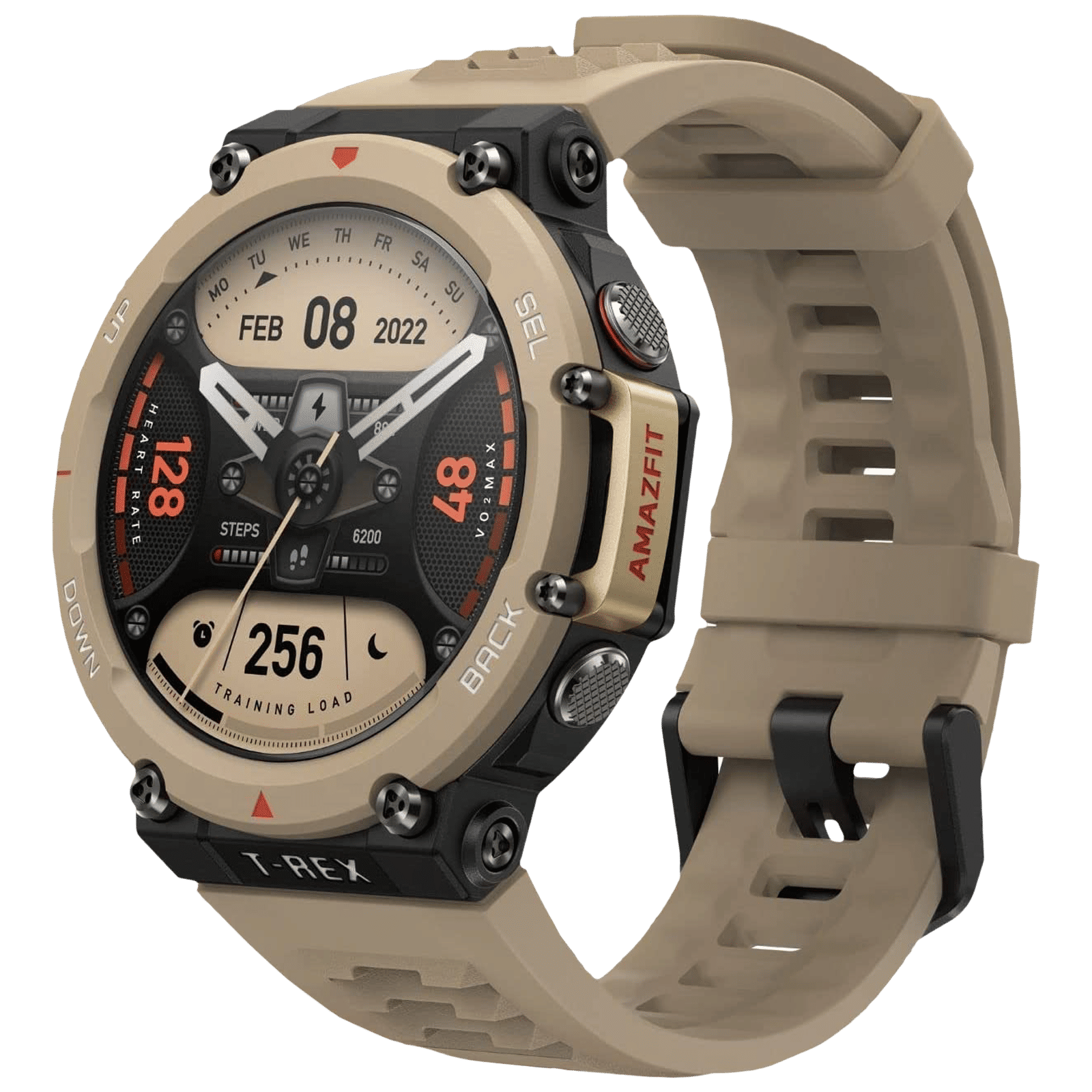 amazfit T-Rex 2 Smartwatch with Activity Tracker (35.3mm AMOLED Display, 10ATM Water Resistant, Desert Khaki Strap) amazfit T-Rex 2 Smartwatch with Activity Tracker (35.3mm AMOLED Display, 10ATM Water Resistant, Desert Khaki Strap)_4