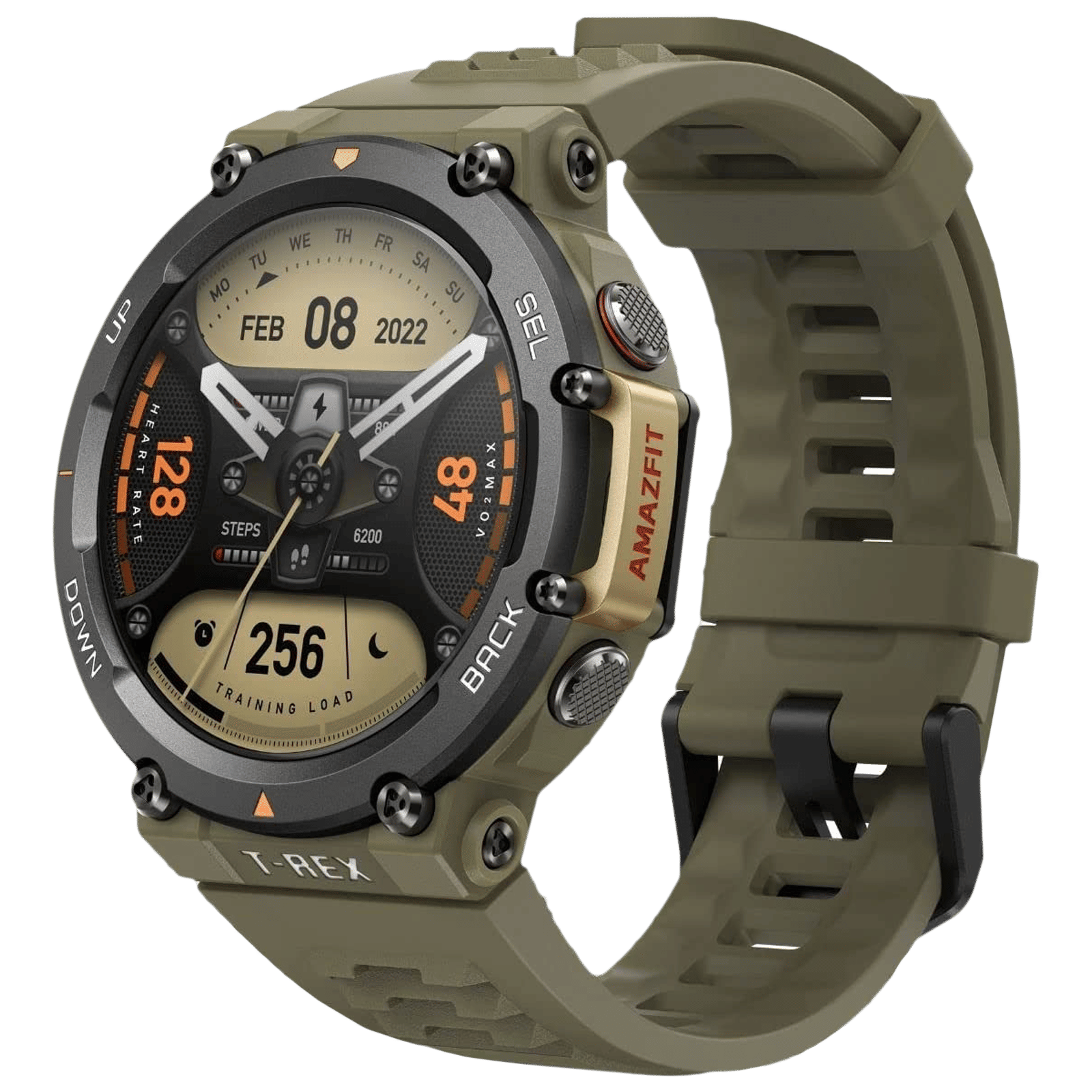 amazfit T-Rex 2 Smartwatch with Activity Tracker (35.3mm AMOLED Display, 10ATM Water Resistant, Wild Green Strap)_4