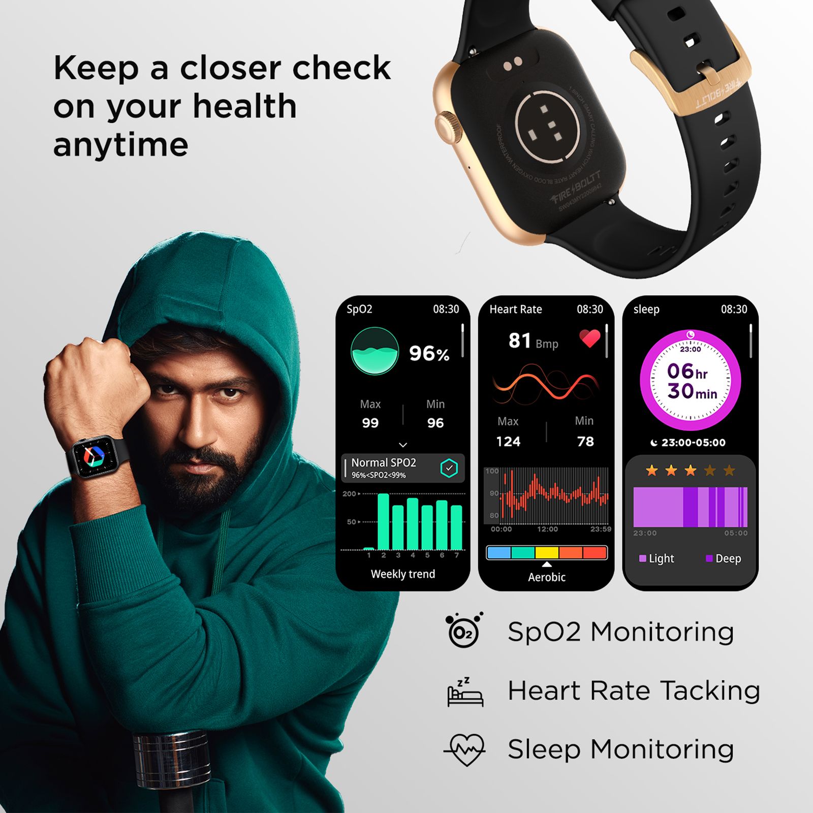 FIRE-BOLTT Ring 3 BSW043 Smartwatch with Bluetooth Calling (45mm HD Display, IP67 Water Resistant, Black Strap)_10