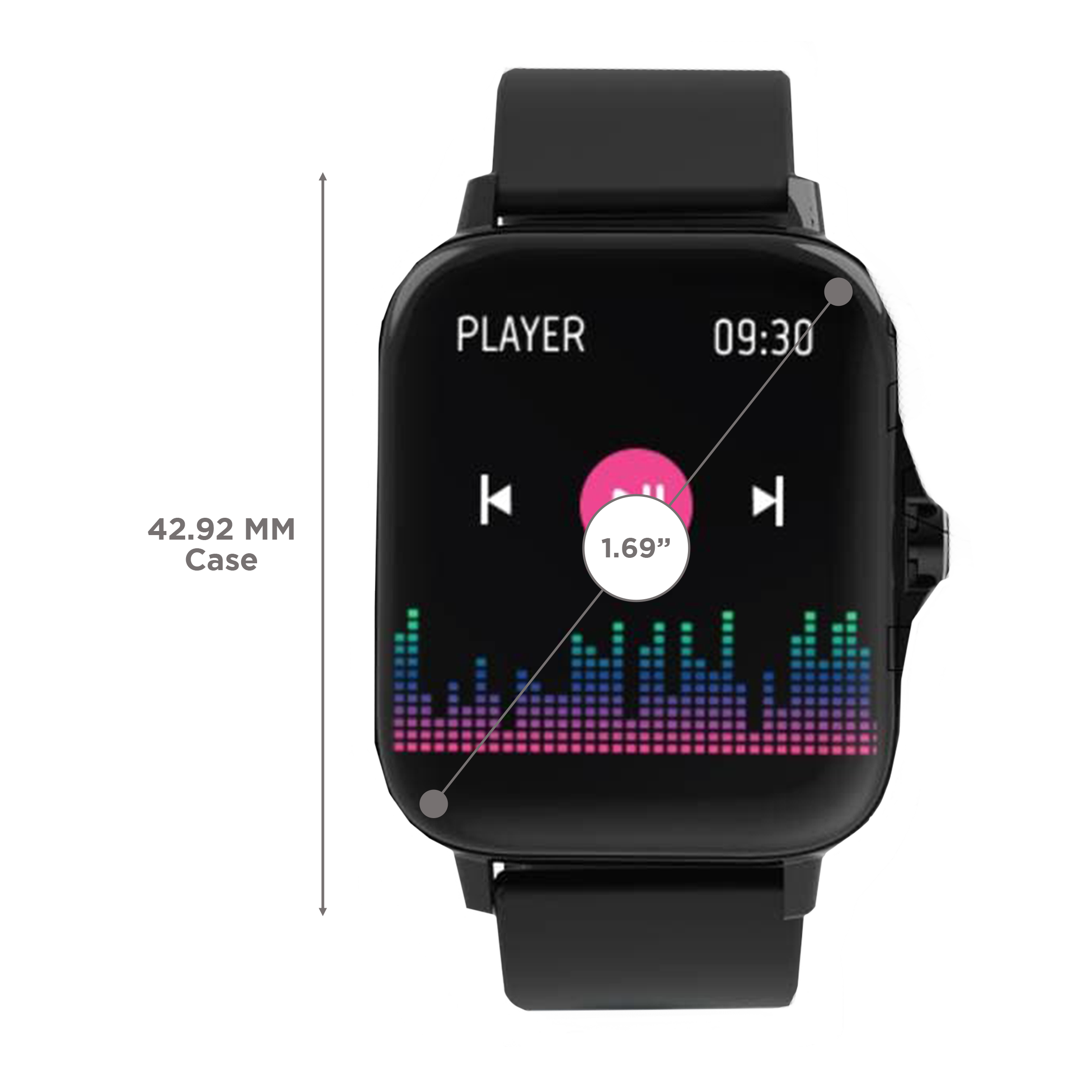 HAMMER Pulse 2.0 Smartwatch with Bluetooth Calling (42.92mm HD Display, IP67 Water Resistant, Black Strap) HAMMER Pulse 2.0 Smartwatch with Bluetooth Calling (42.92mm HD Display, IP67 Water Resistant, Black Strap)_3
