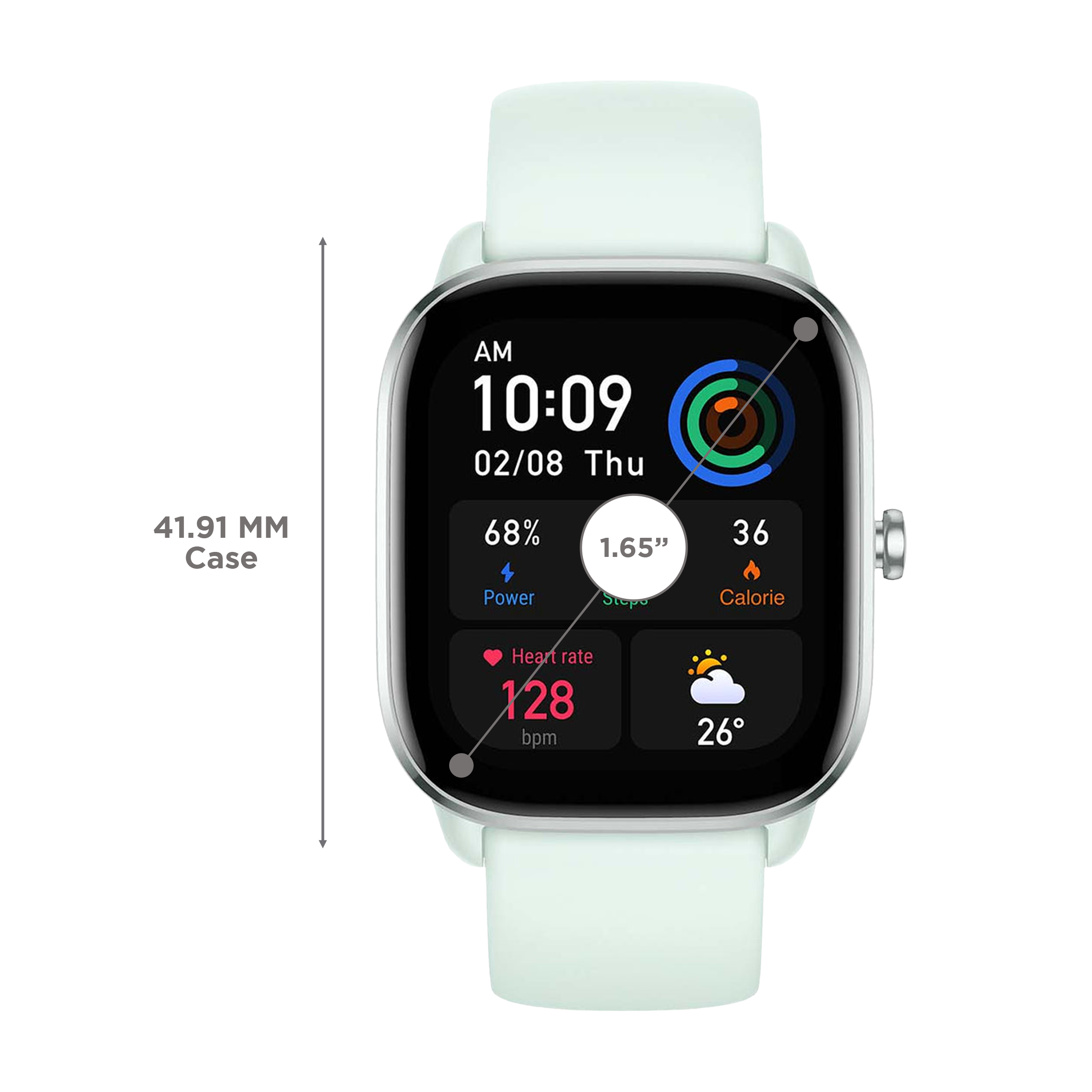 Amazfit GTS 4 Mini Smartwatch with Activity Tracker (41.91mm HD AMOLED Display, 5ATM Water Resistant, Blue Strap) Amazfit GTS 4 Mini Smartwatch with Activity Tracker (41.91mm HD AMOLED Display, 5ATM Water Resistant, Blue Strap)_3