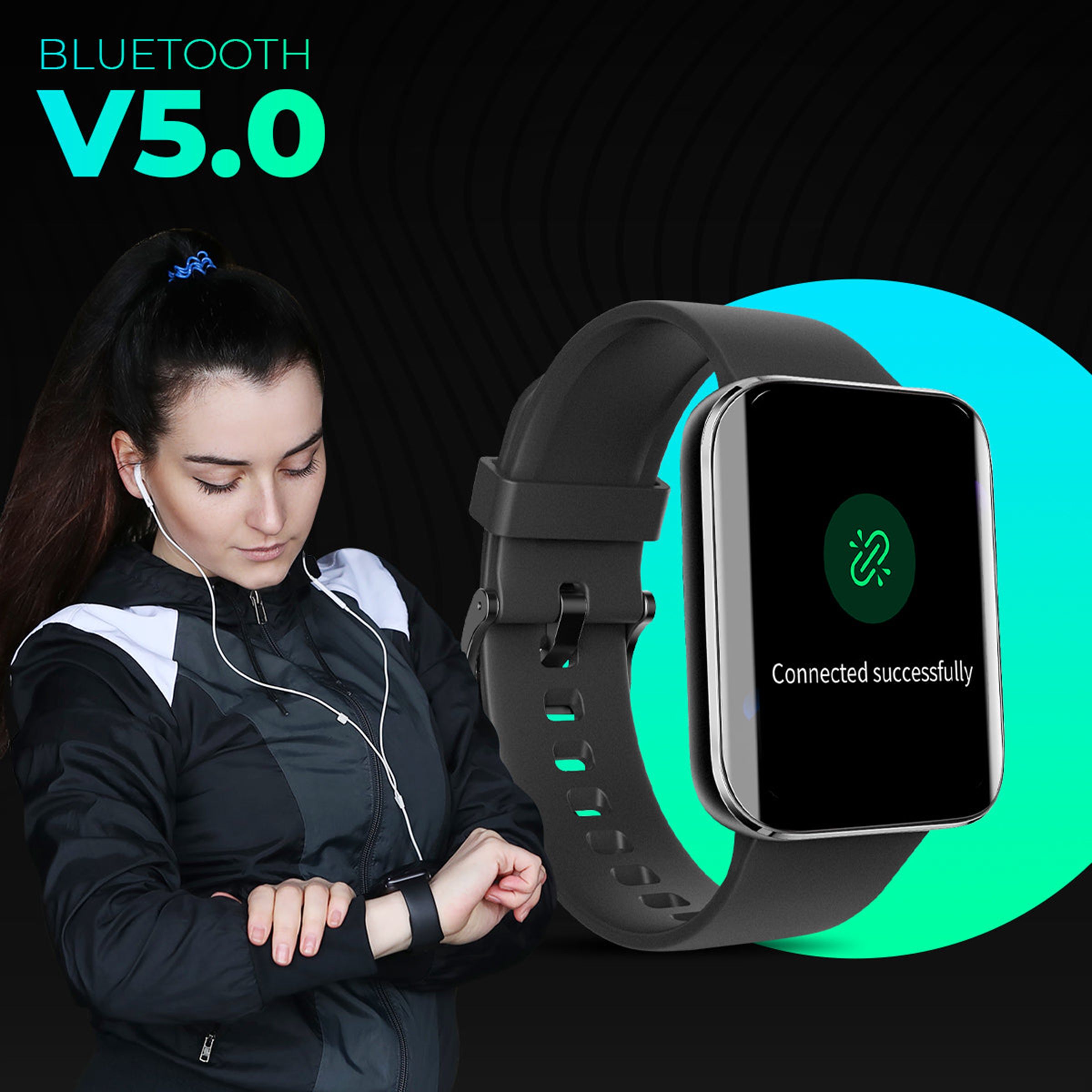 JUST CORSECA Stayfit J!VE Smartwatch with Activity Tracker (42.92mm HD Display, IP67 Waterproof, Mystic Black Strap)_7