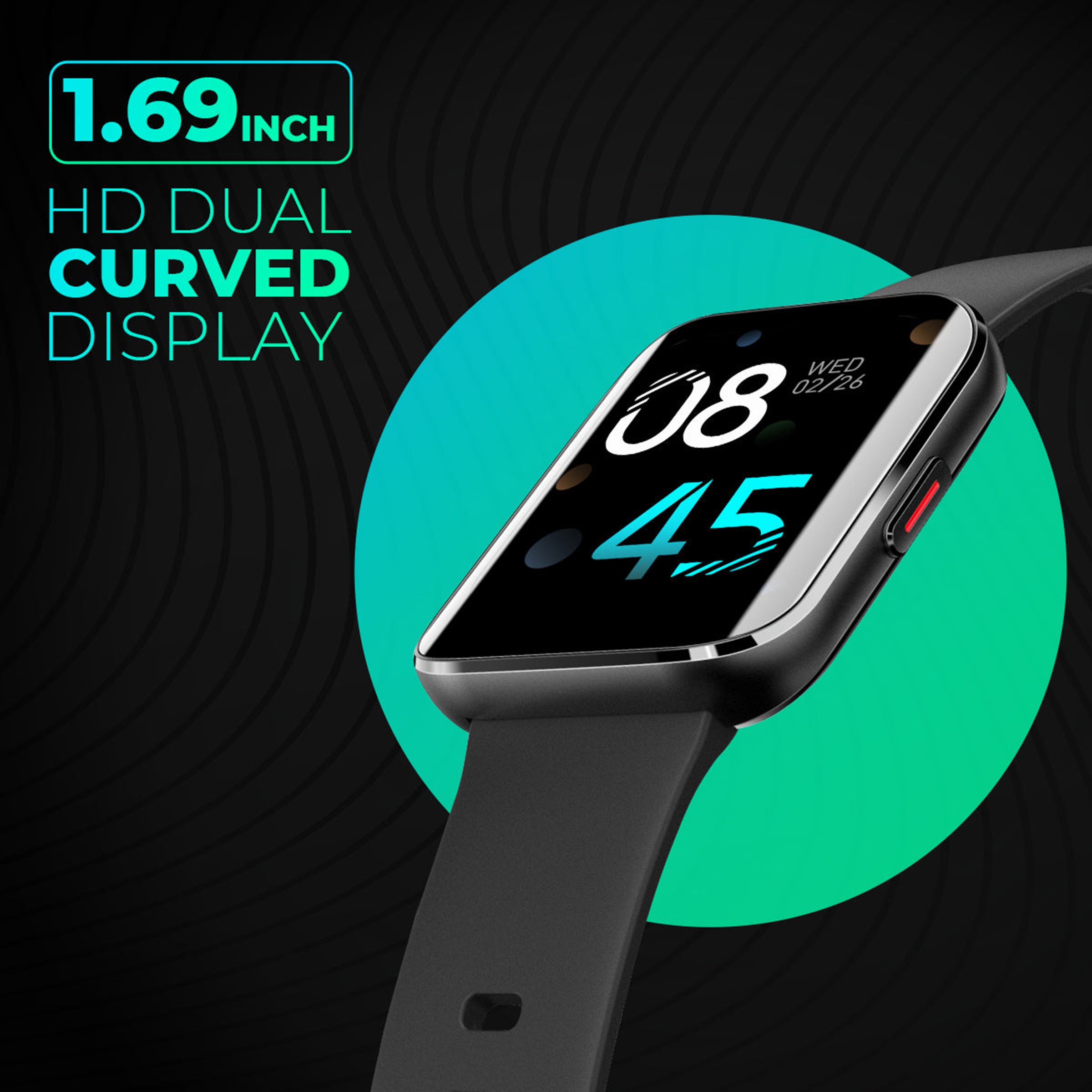 JUST CORSECA Stayfit J!VE Smartwatch with Activity Tracker (42.92mm HD Display, IP67 Waterproof, Mystic Black Strap)_9