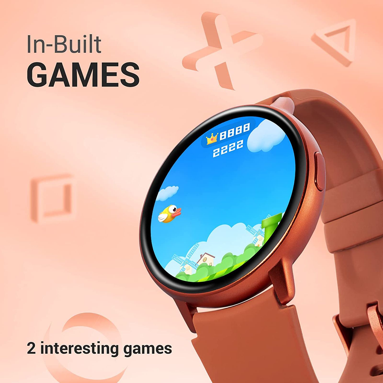 fastrack Reflex Play Smartwatch with Activity Tracker (33.02mm AMOLED Display, IP68 Water Resistant, Dazzling Orange Strap)_6