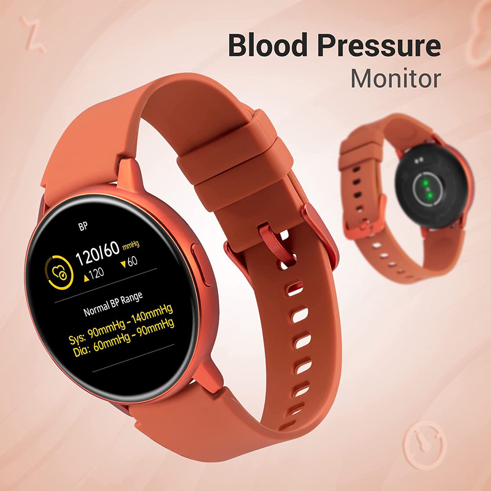 fastrack Reflex Play Smartwatch with Activity Tracker (33.02mm AMOLED Display, IP68 Water Resistant, Dazzling Orange Strap)_7