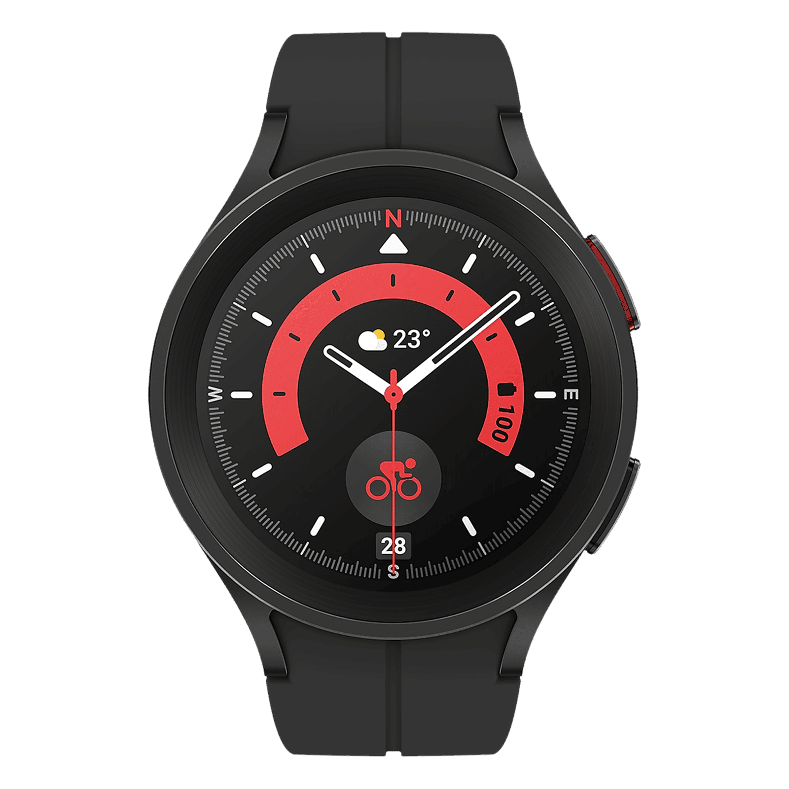 SAMSUNG Galaxy Watch5 Pro GPS+Wi-Fi+4G SIM+Bluetooth Wear OS Smartwatch (45mm Super AMOLED Display, Water Resistant, Black Titanium Strap)_1