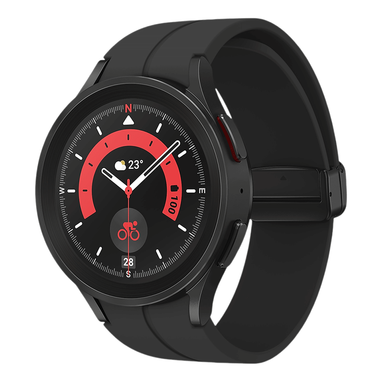 SAMSUNG Galaxy Watch5 Pro GPS+Wi-Fi+4G SIM+Bluetooth Wear OS Smartwatch (45mm Super AMOLED Display, Water Resistant, Black Titanium Strap)_4