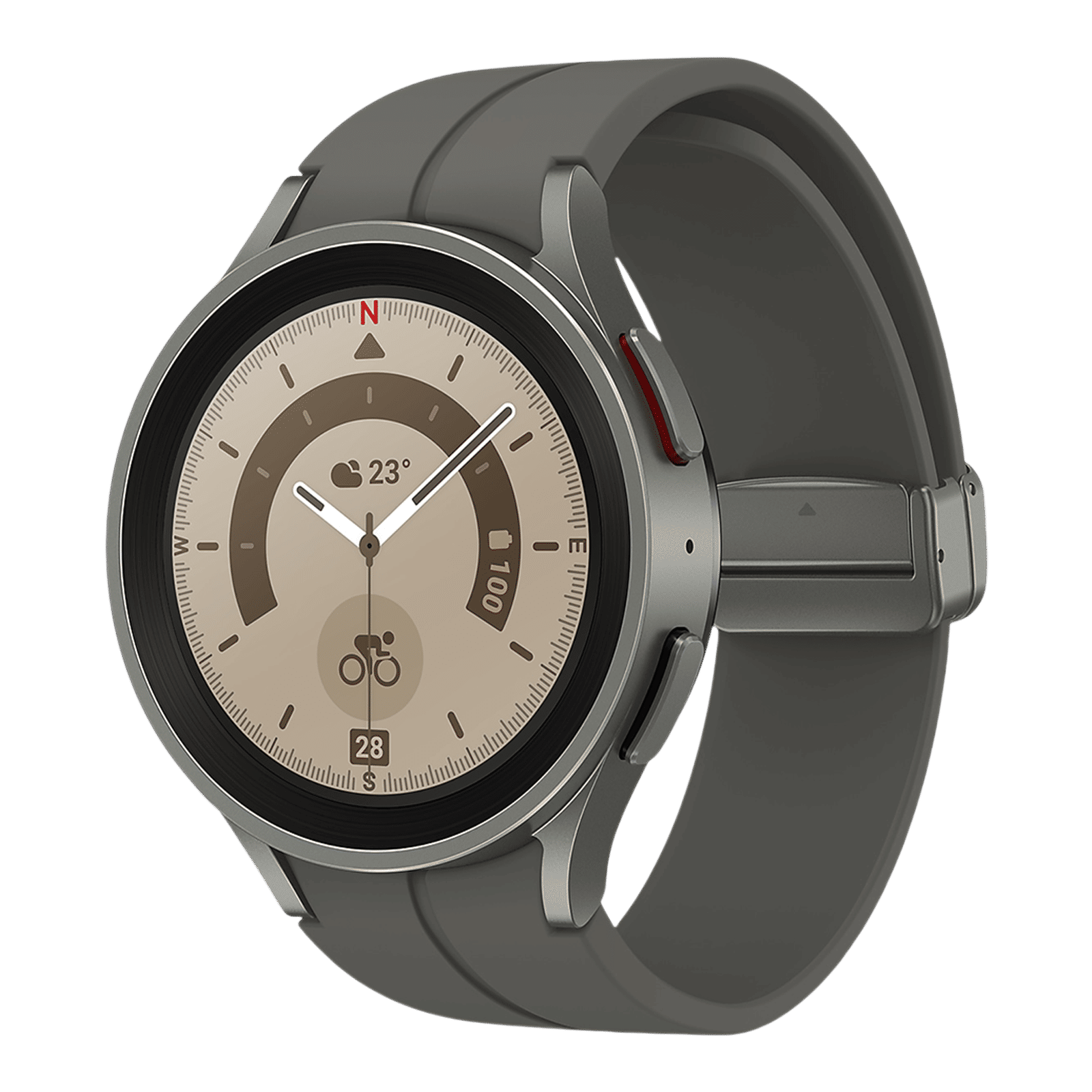 SAMSUNG Galaxy Watch5 Pro GPS+Wi-Fi+4G SIM+Bluetooth Wear OS Smartwatch (45mm Super AMOLED Display, Water Resistant, Grey Titanium Strap) SAMSUNG Galaxy Watch5 Pro GPS+Wi-Fi+4G SIM+Bluetooth Wear OS Smartwatch (45mm Super AMOLED Display, Water Resistant, Grey Titanium Strap)_4